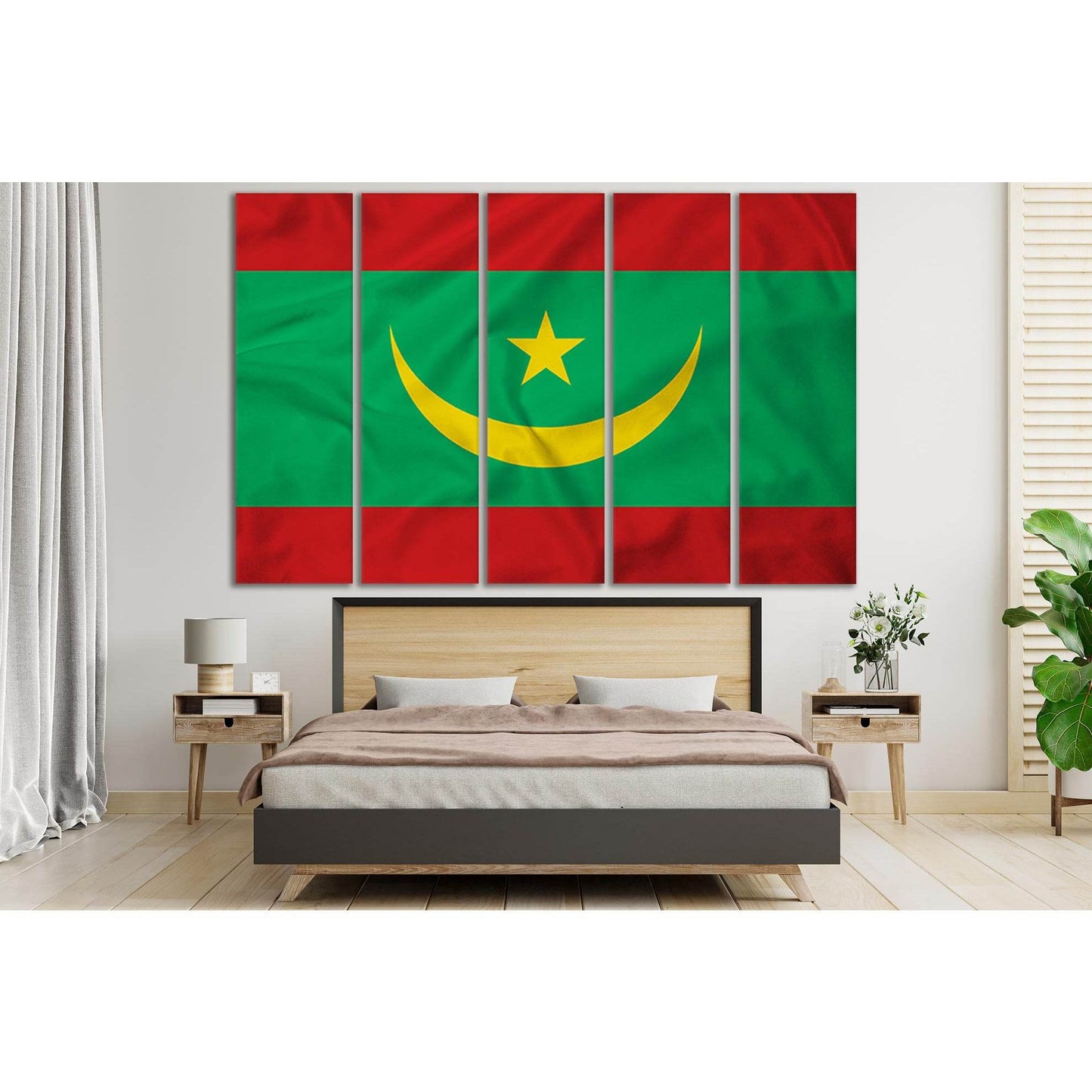 Flag Of Mauritania №SL1187 Ready to Hang Canvas Print - Zellart Canvas Prints 0new, ALL_Products, Flags
