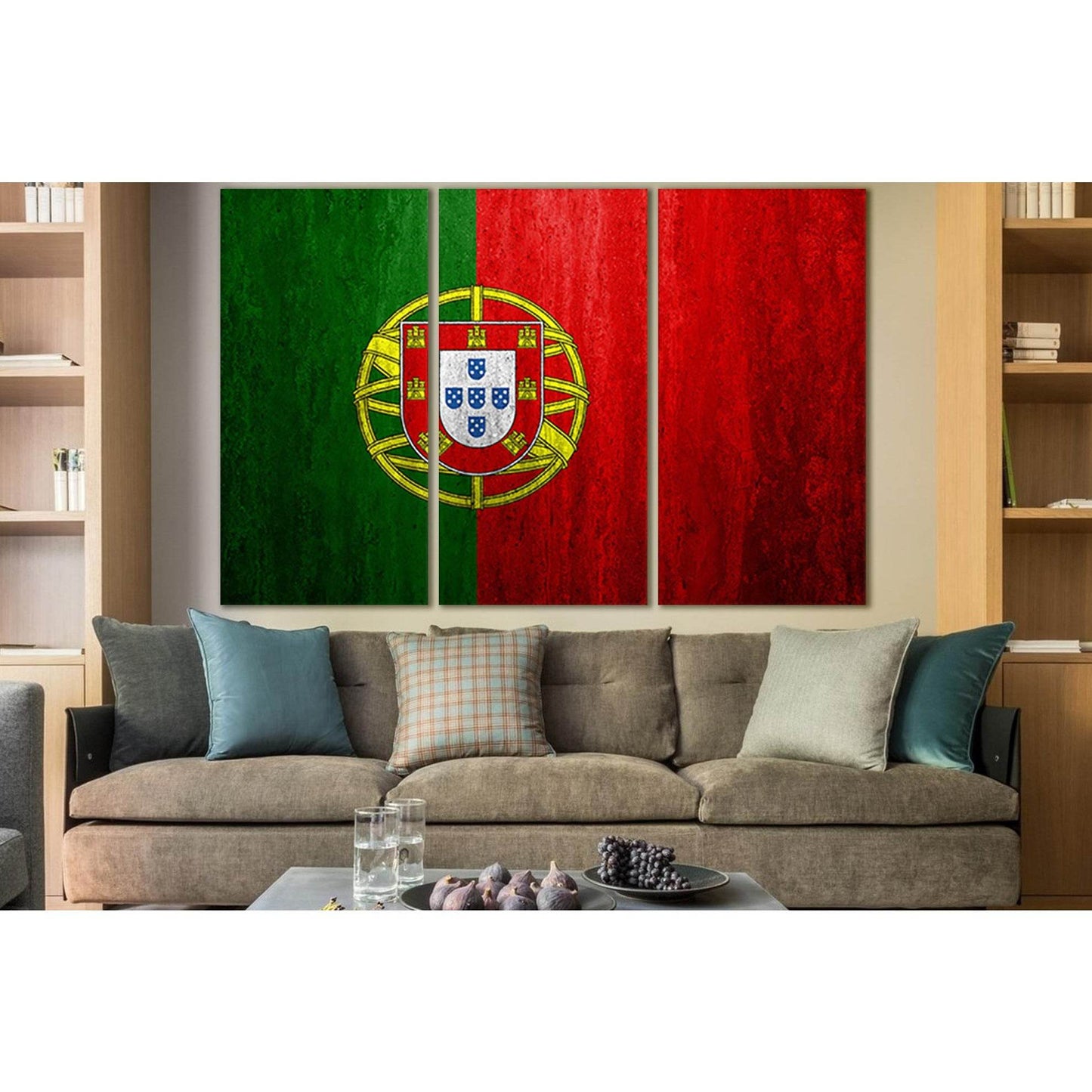 Flag Of Portugal №SL1159 Ready to Hang Canvas Print - Zellart Canvas Prints 0new, ALL_Products, Flags