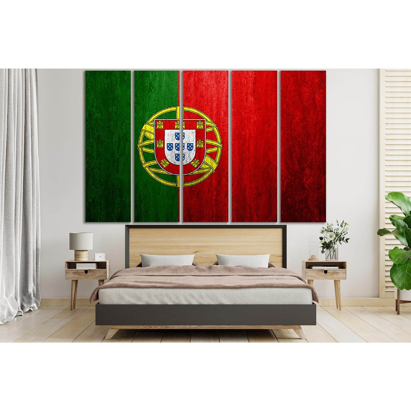 Flag Of Portugal №SL1211 Ready to Hang Canvas Print - Zellart Canvas Prints 0new, ALL_Products, Flags