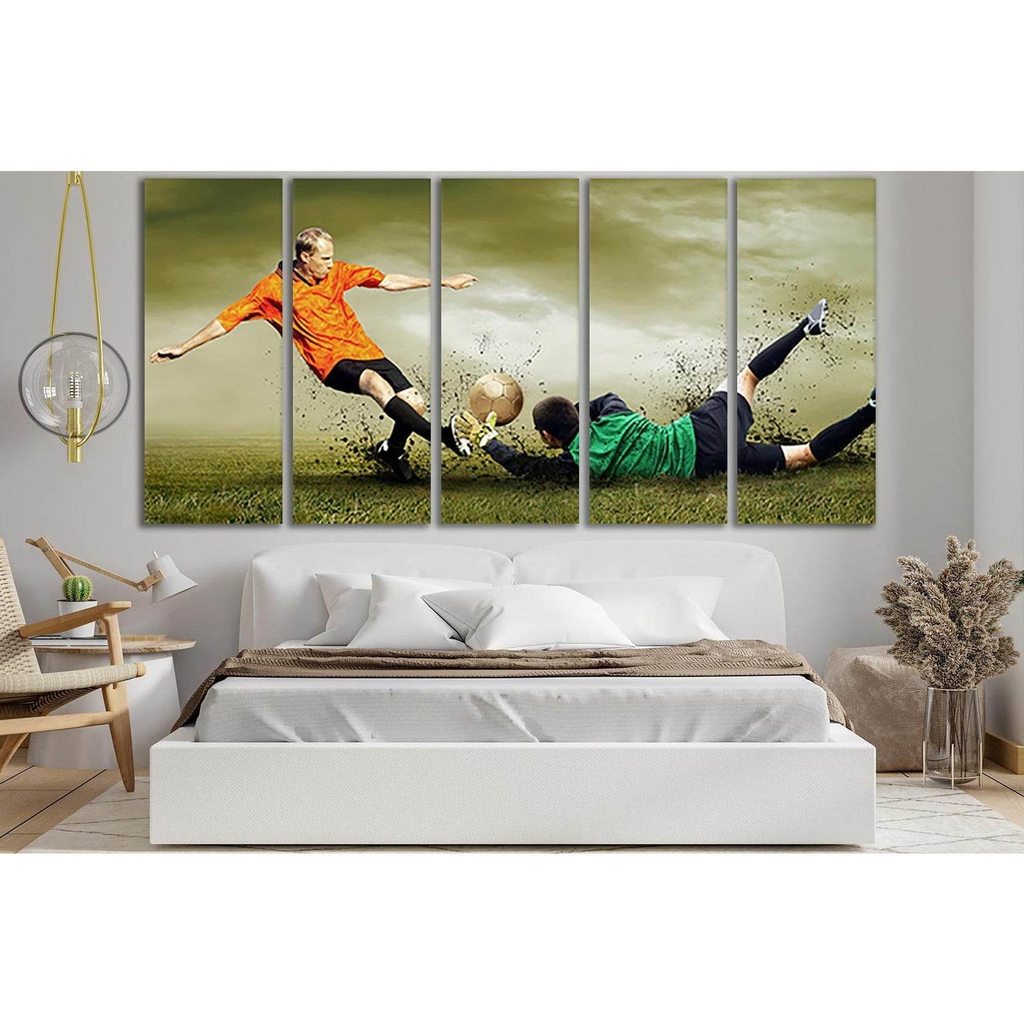 Football Colorful Moment №SL915 Ready to Hang Canvas Print - Zellart Canvas Prints 0new, ALL_Products, Sports & Motivation