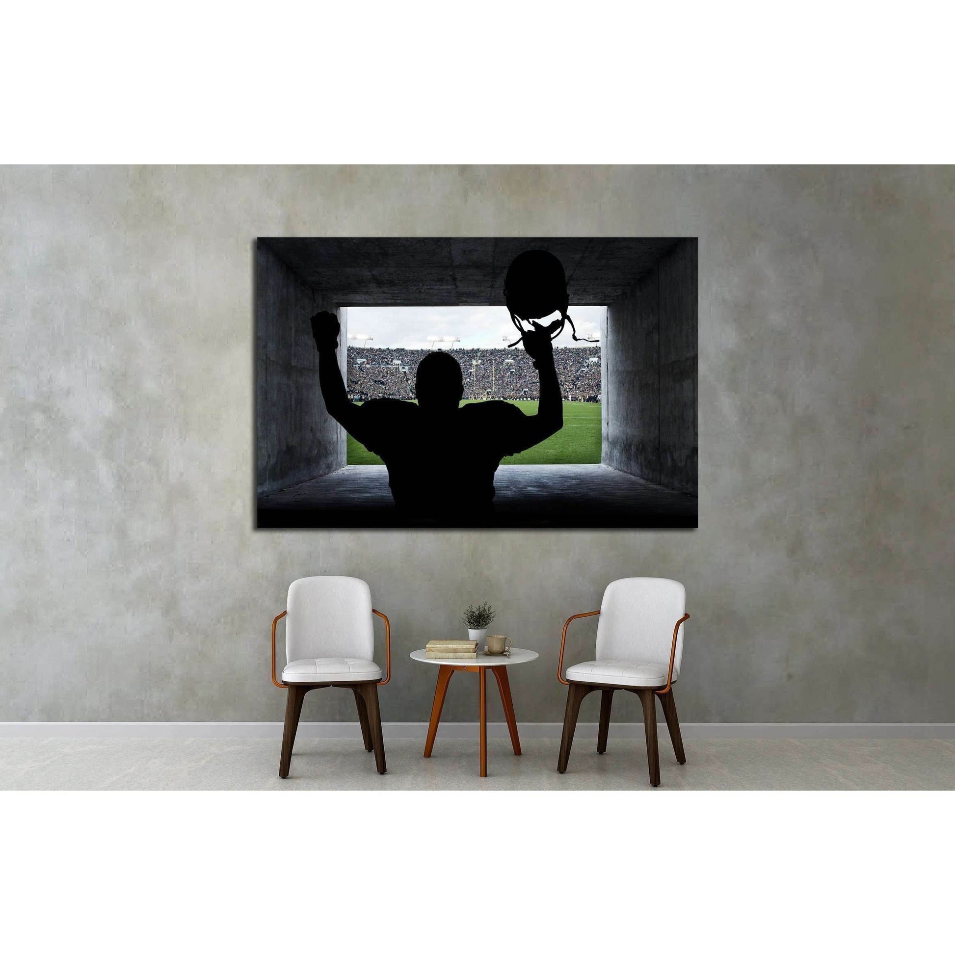 Football Player running out of the Stadium Tunnel №2123 Ready to Hang Canvas PrintCanvas art arrives ready to hang, with hanging accessories included and no additional framing required. Every canvas print is hand-crafted, made on-demand at our workshop an