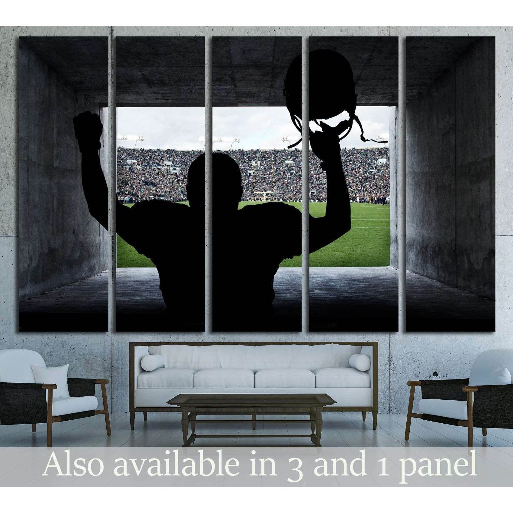 Football Player running out of the Stadium Tunnel №2123 Ready to Hang Canvas PrintCanvas art arrives ready to hang, with hanging accessories included and no additional framing required. Every canvas print is hand-crafted, made on-demand at our workshop an