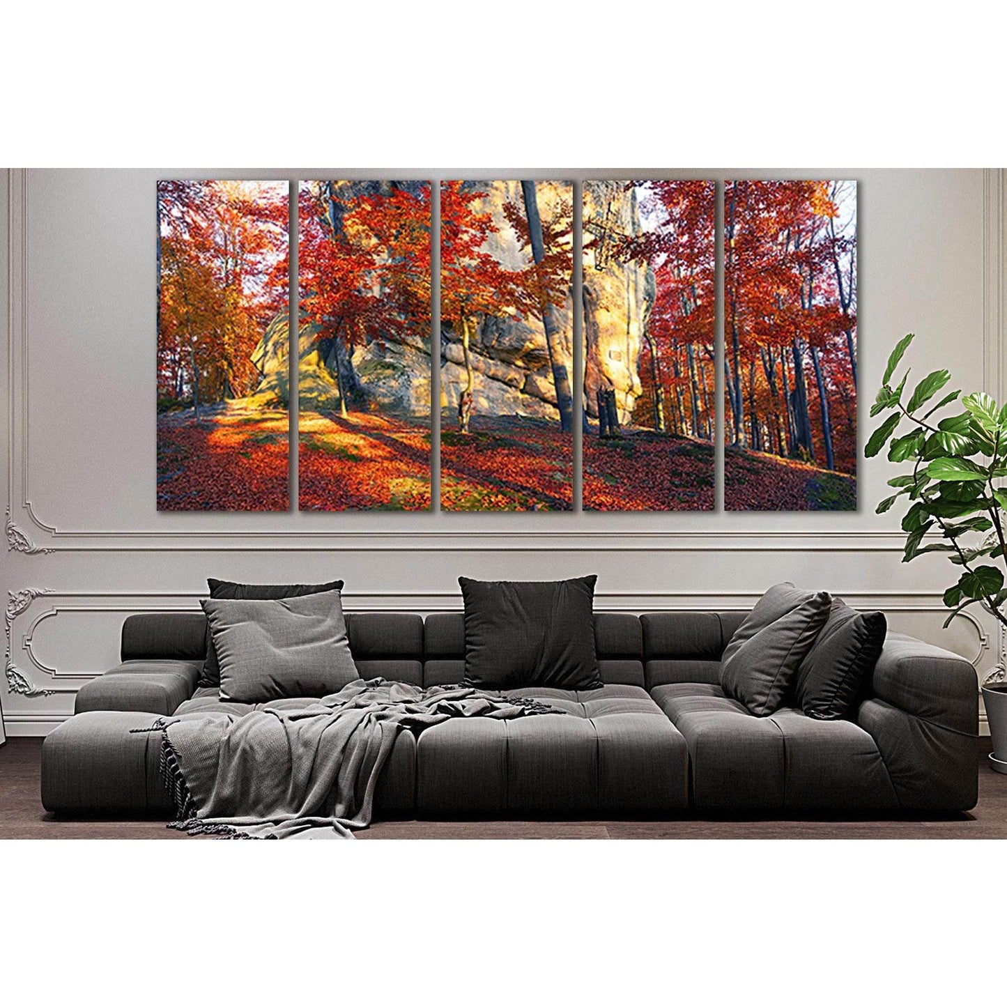 Forests Of Transcarpathia In Autumn №SL639 Ready to Hang Canvas Print - Zellart Canvas Prints 0new, ALL_Products, Autumn Wall Art