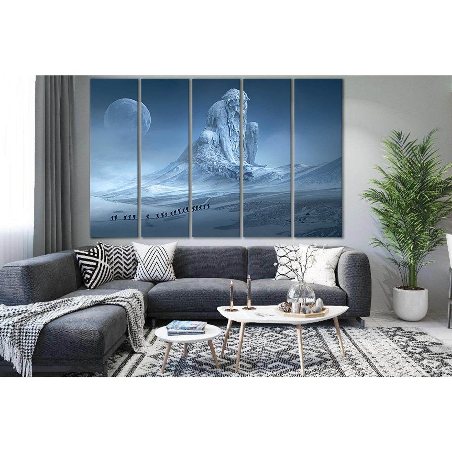 Frozen Fantasy Titan №SL1276 Ready to Hang Canvas Print - Zellart Canvas Prints 0new, ALL_Products, Fantasy And Sci Fi Wall Art