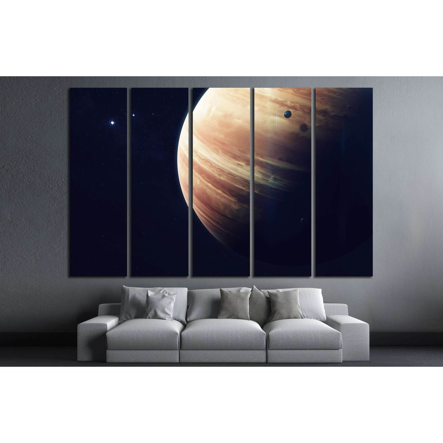 Gas giant planet. Beauty of deep space. Billions of galaxies in the universe. №2419 Ready to Hang Canvas Print - Zellart Canvas Prints ALL_Products, s-2419