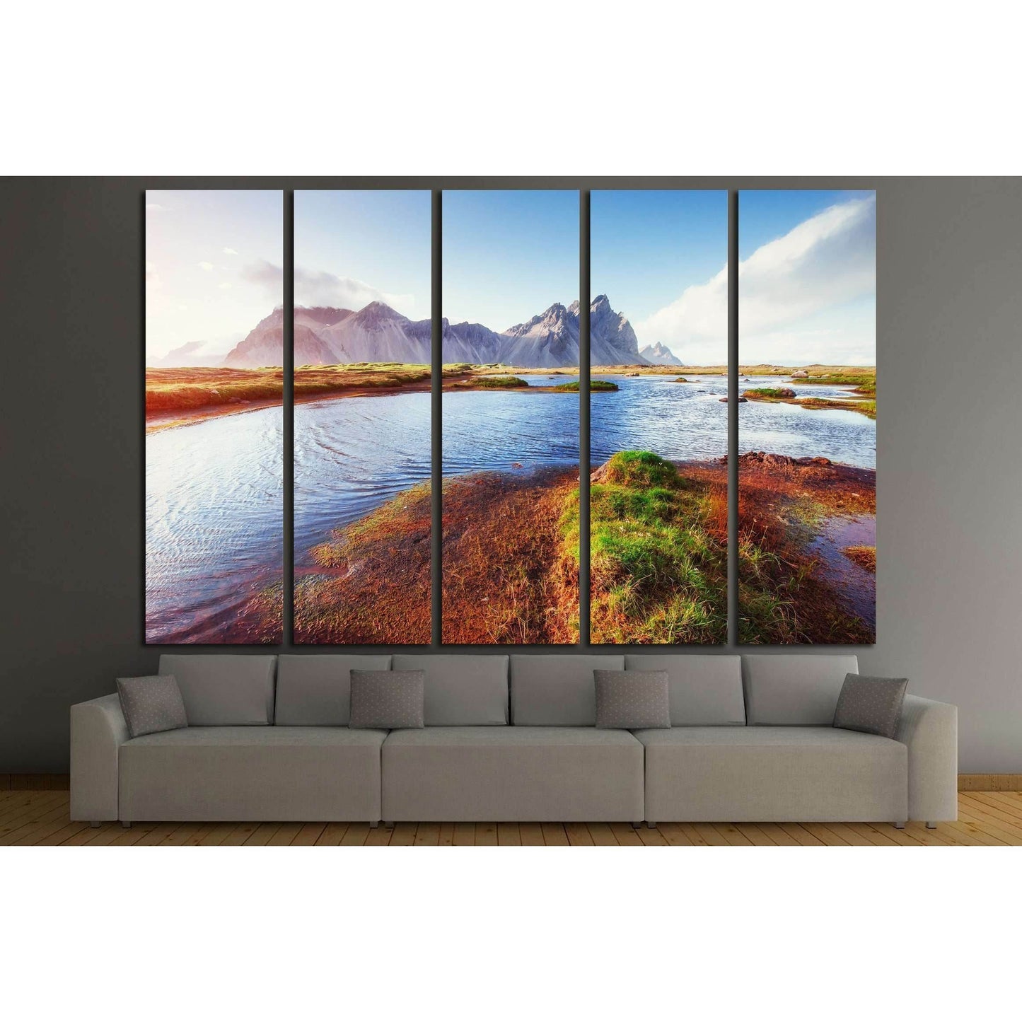 Gentle slopes snowy mountains and glaciers №3167 Ready to Hang Canvas Print - Zellart Canvas Prints ALL_Products, s-3167