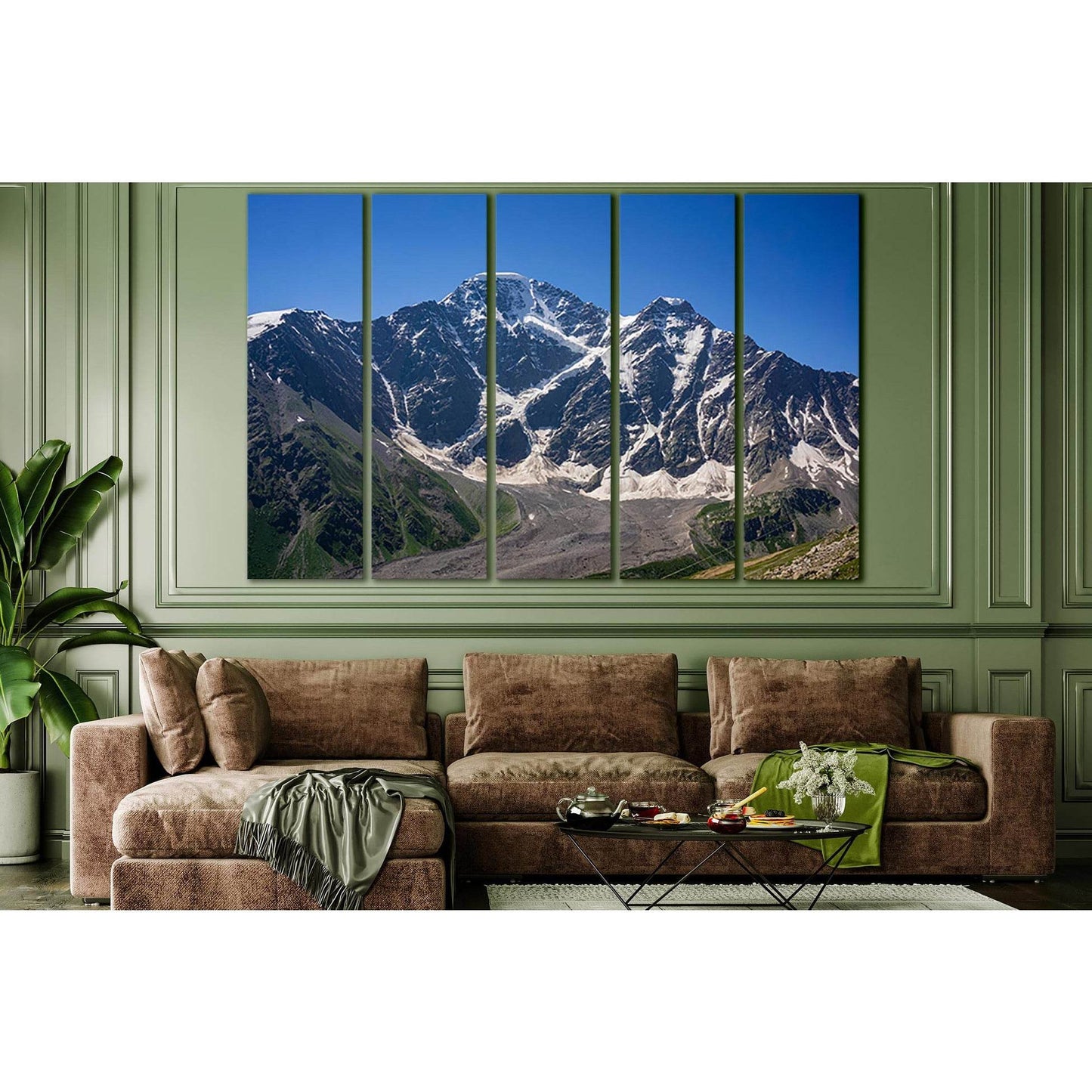 Glacier Seven On Mount Donguzorun №SL1341 Ready to Hang Canvas Print - Zellart Canvas Prints 0new, ALL_Products, Glacials