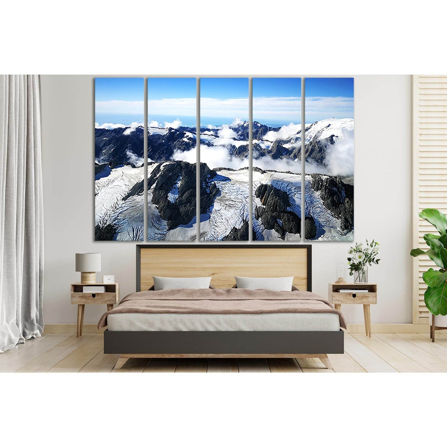 Glacier View Of New Zealand №SL1304 Ready to Hang Canvas Print - Zellart Canvas Prints 0new, ALL_Products, Glacials