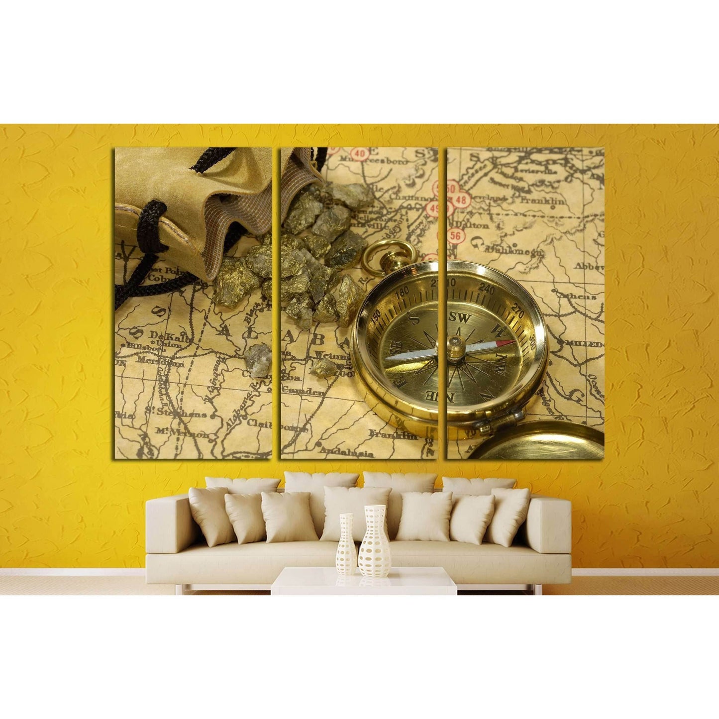 Gold Rush Concept №2810 Ready to Hang Canvas Print - Zellart Canvas Prints ALL_Products, s-2810