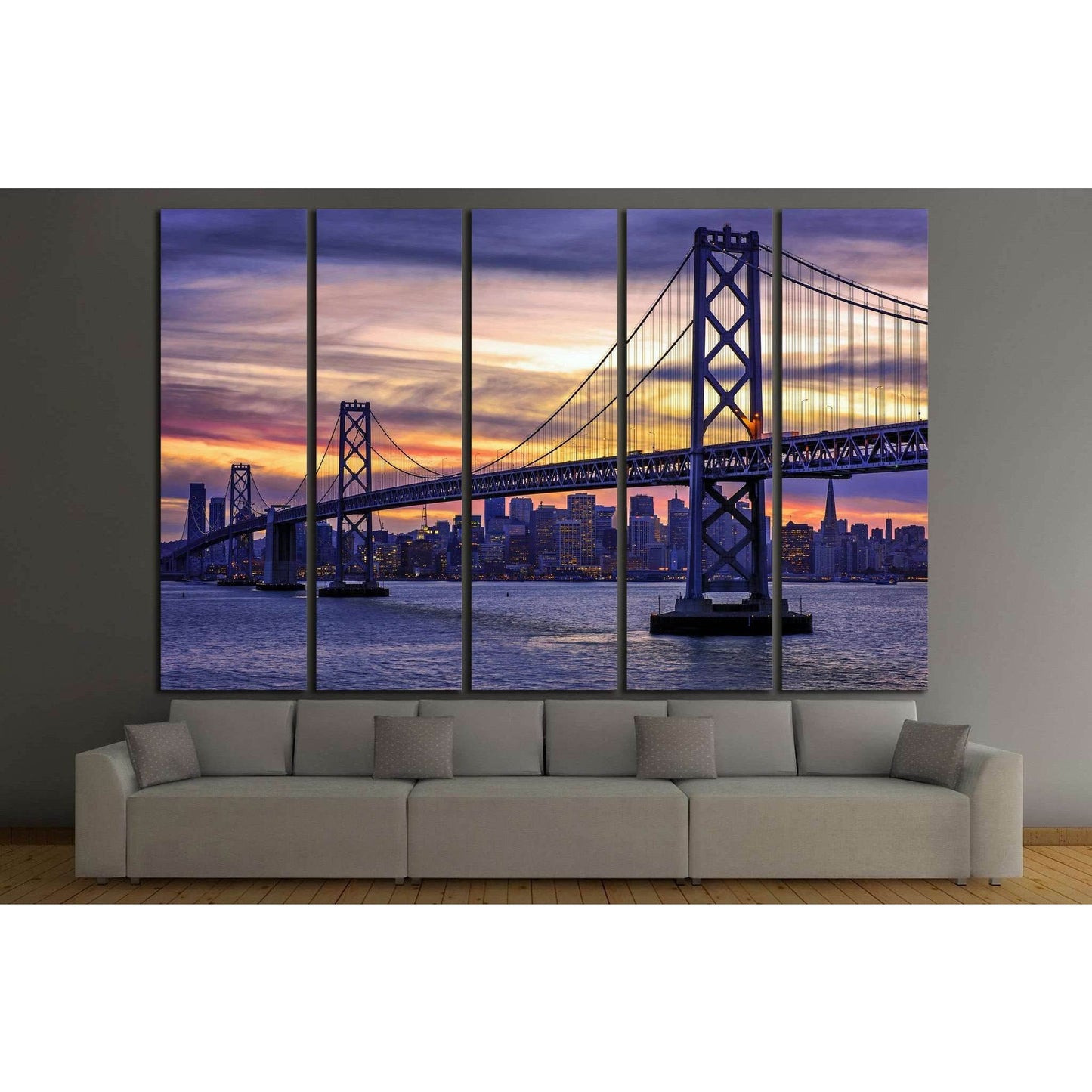 Golden Gate Bridge №1110 Ready to Hang Canvas Print - Zellart Canvas Prints ALL_Products, s-1110