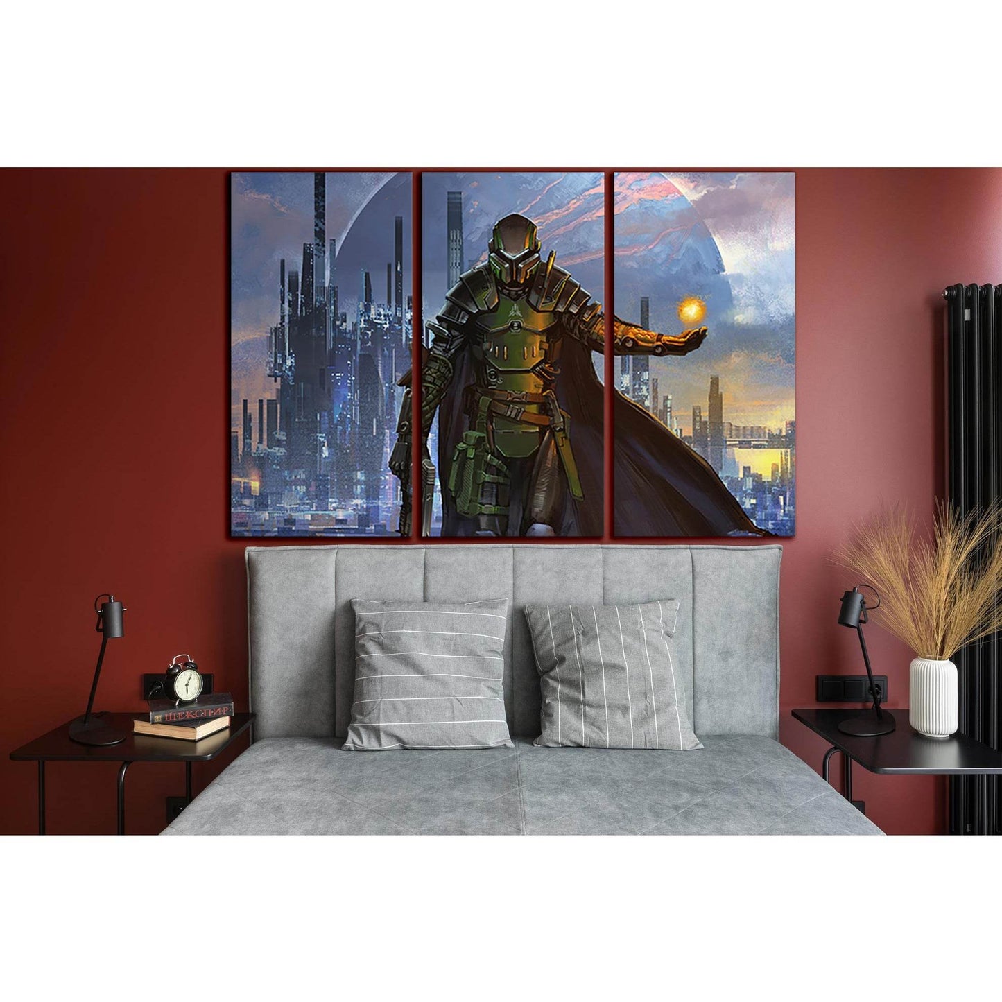 Great Fantastic Warrior №SL1285 Ready to Hang Canvas Print - Zellart Canvas Prints 0new, ALL_Products, Fantasy And Sci Fi Wall Art