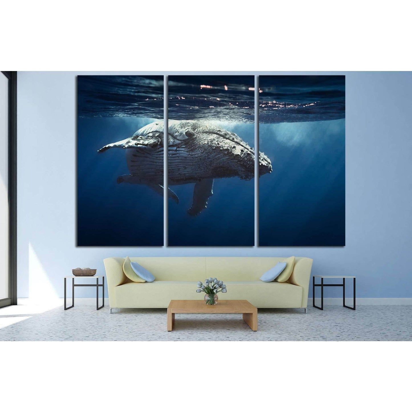 Great Whale №504 Ready to Hang Canvas Print - Zellart Canvas Prints ALL_Products, s-504, Whale
