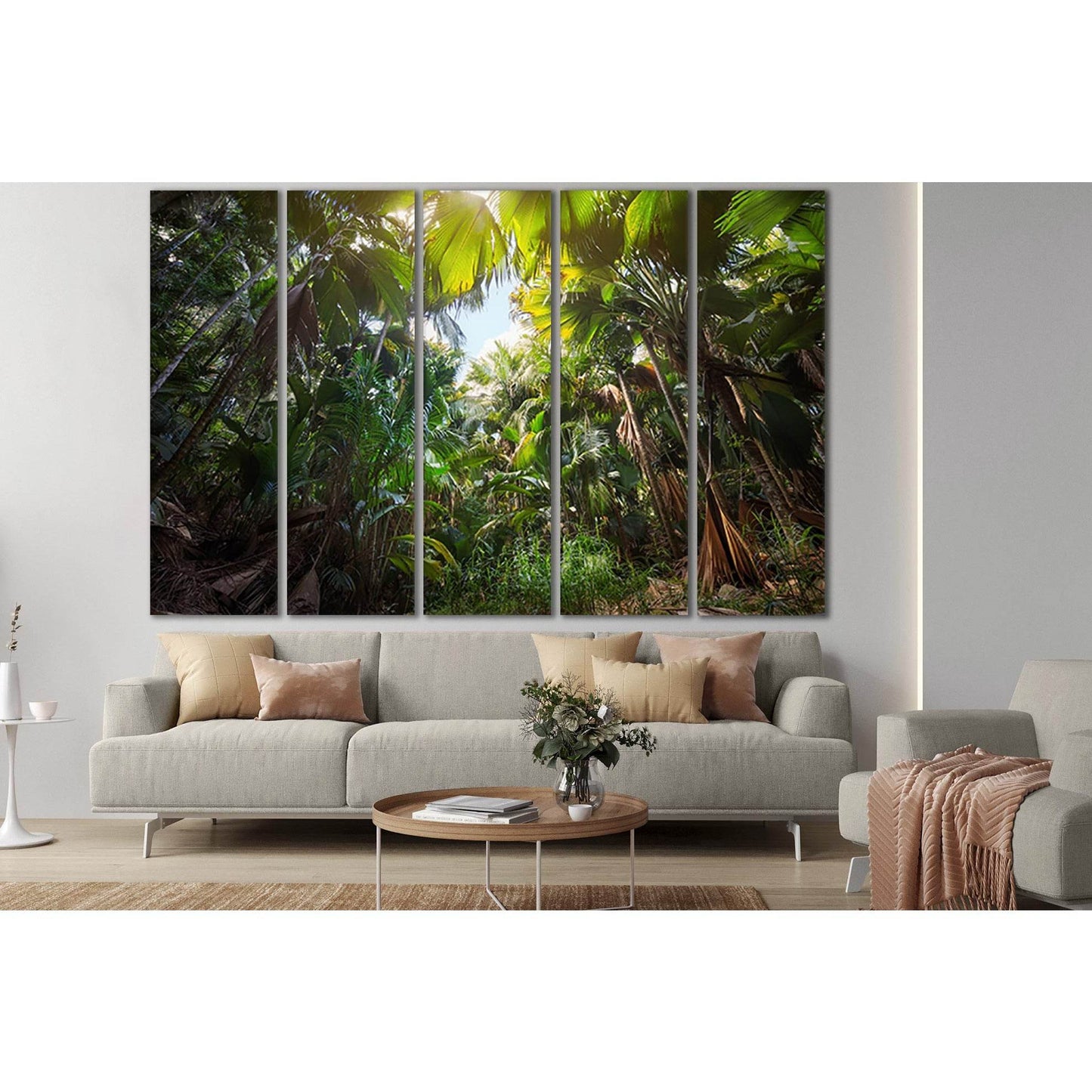 Green Jungle №SL826 Ready to Hang Canvas Print - Zellart Canvas Prints 0new, ALL_Products, Trees Wall Art