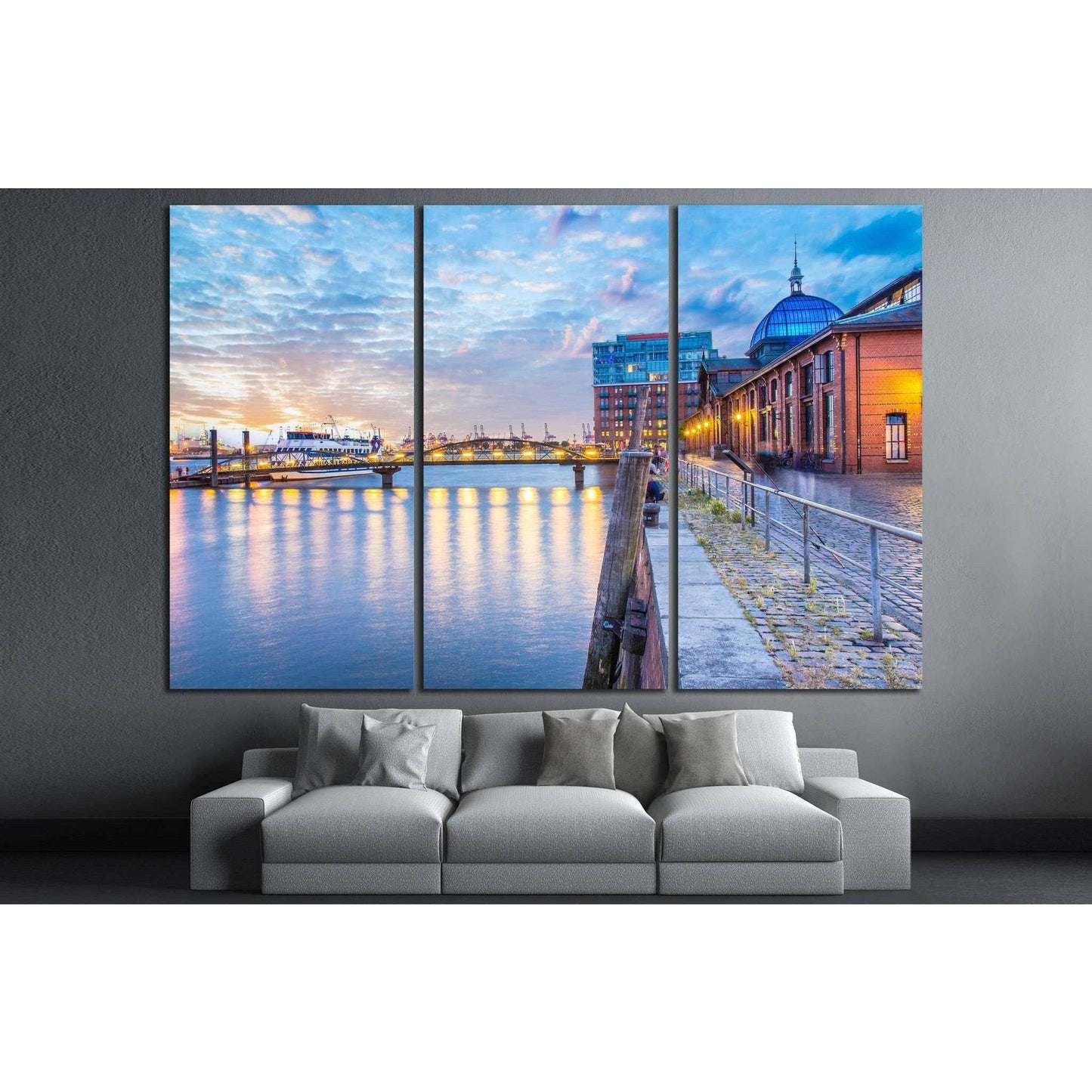 Hamburg, Germany №815 Ready to Hang Canvas Print - Zellart Canvas Prints ALL_Products, s-815