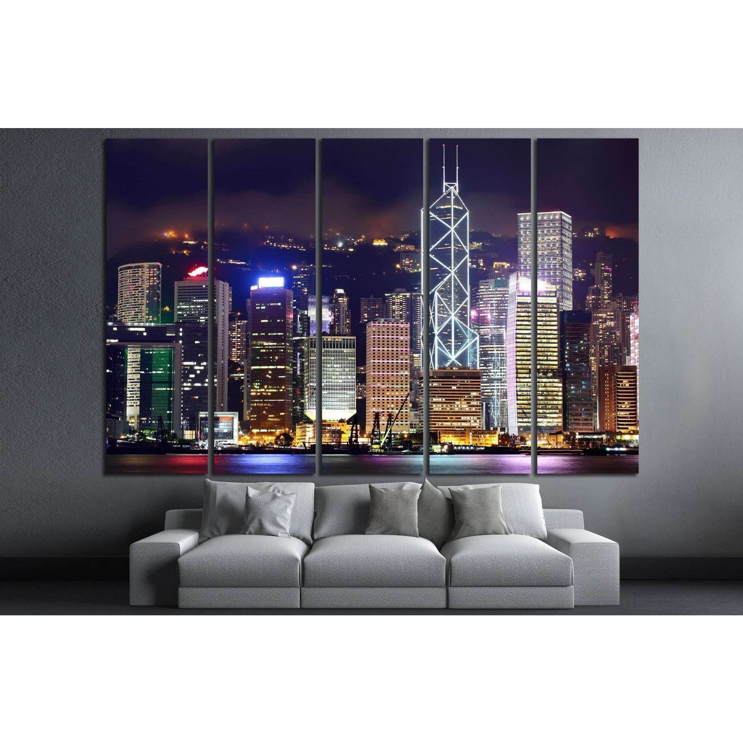 Hong Kong Skyline №768 Ready to Hang Canvas Print - Zellart Canvas Prints ALL_Products, s-768