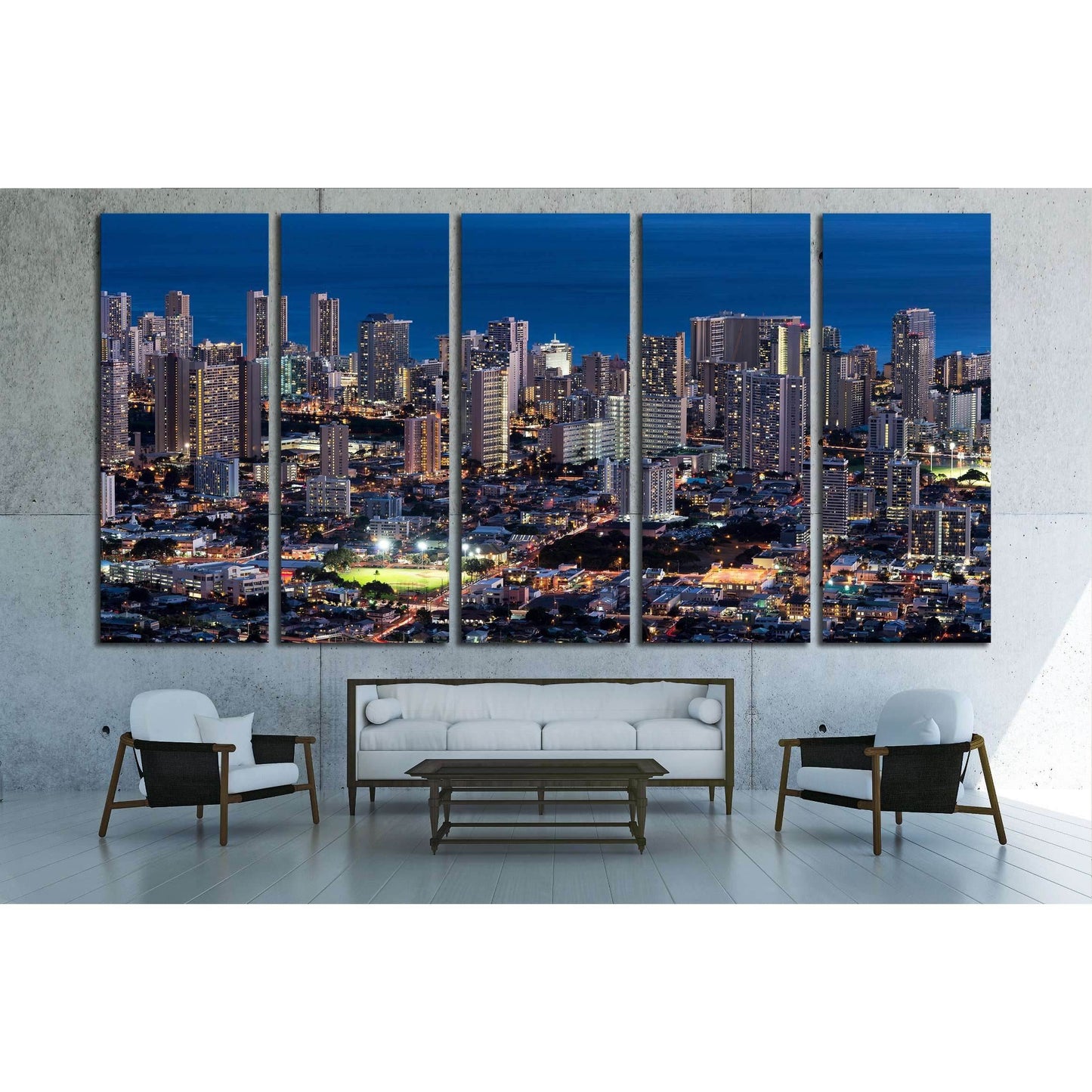 HONOLULU, HAWAII №1753 Ready to Hang Canvas Print - Zellart Canvas Prints ALL_Products, s-1753