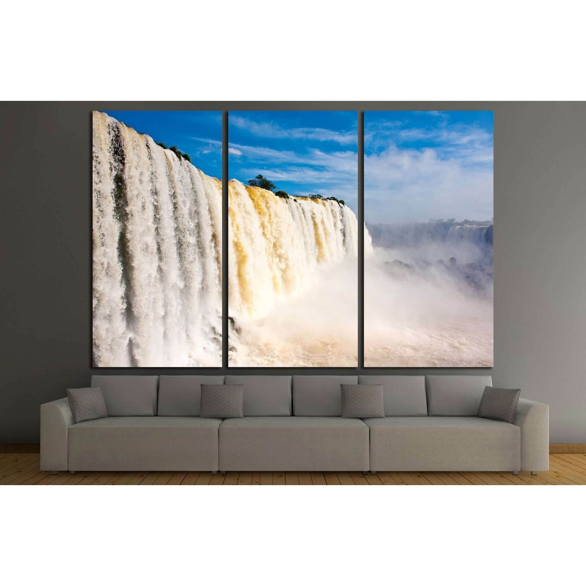 Iguazu falls, one of the new seven wonders of nature. World Heritage site. View from the brazilian side №2501 Ready to Hang Canvas PrintCanvas art arrives ready to hang, with hanging accessories included and no additional framing required. Every canvas pr