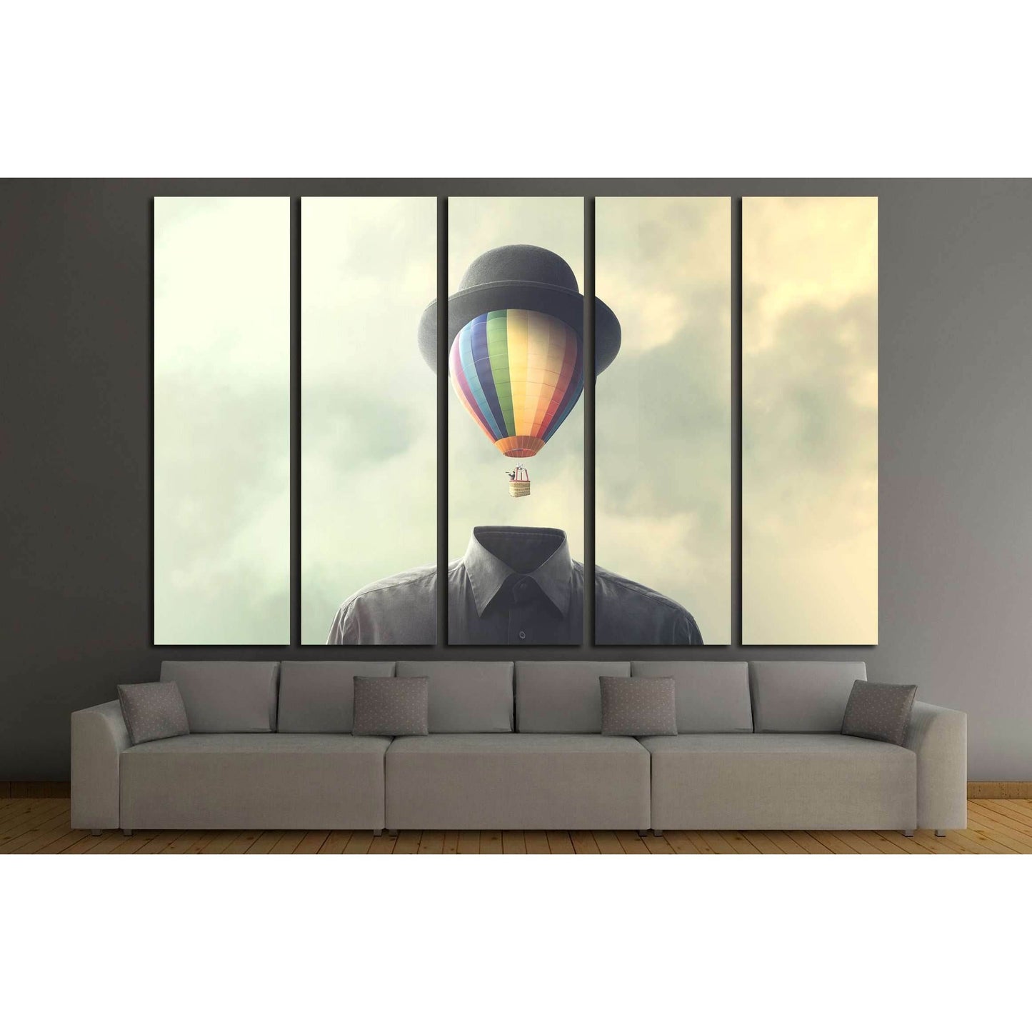 imagination fly abstract minimalist concept №2563 Ready to Hang Canvas Print - Zellart Canvas Prints ALL_Products, s-2563