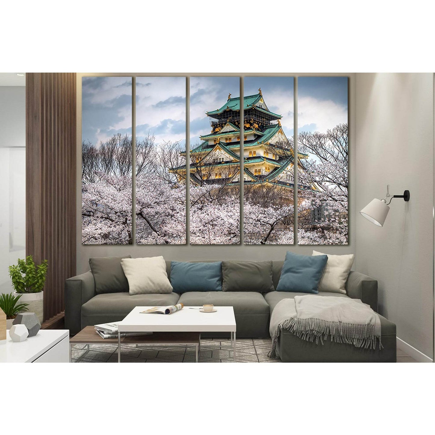 Japan Architecture And Spring №SL1364 Ready to Hang Canvas Print - Zellart Canvas Prints 0new, ALL_Products, Architecture