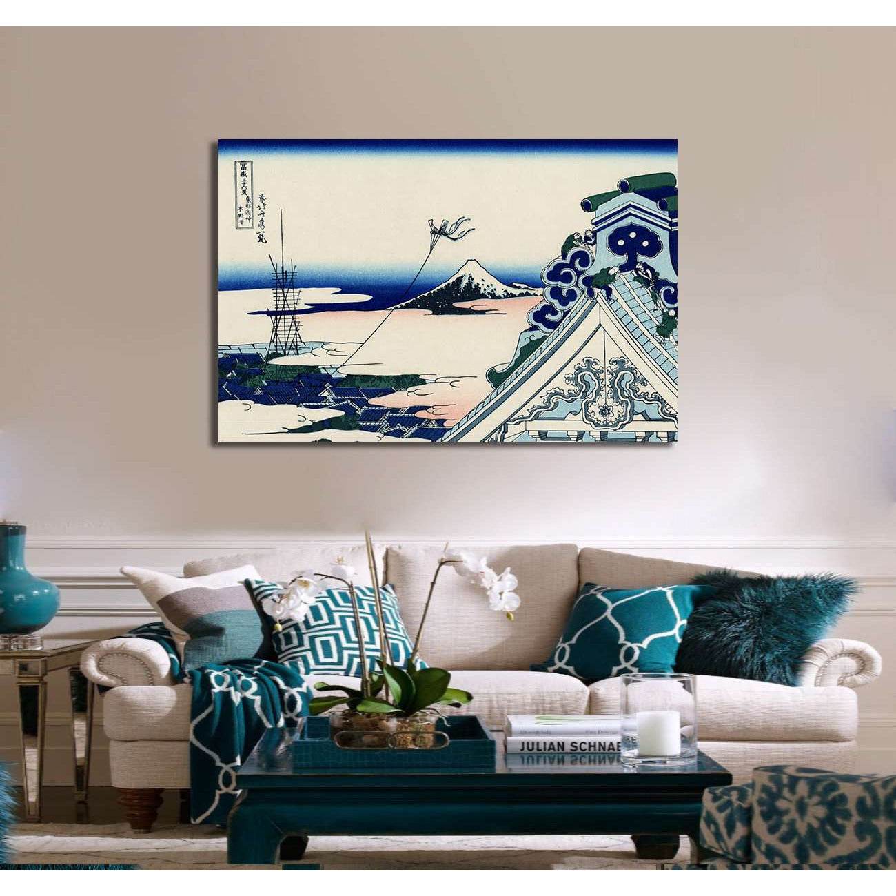 Katsushika Hokusai, Asakusa Honganji In The Eastern Capital - Ready to Hang Canvas Print - Zellart Canvas Prints 000Negative, 6200, ALL_Products