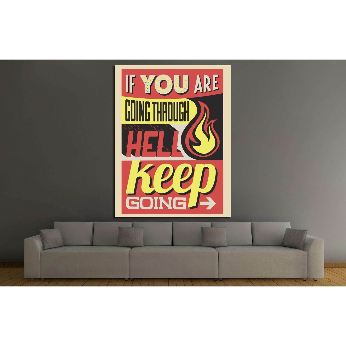 keep going №4536 Ready to Hang Canvas Print - Zellart Canvas Prints ALL_Products, s-4536