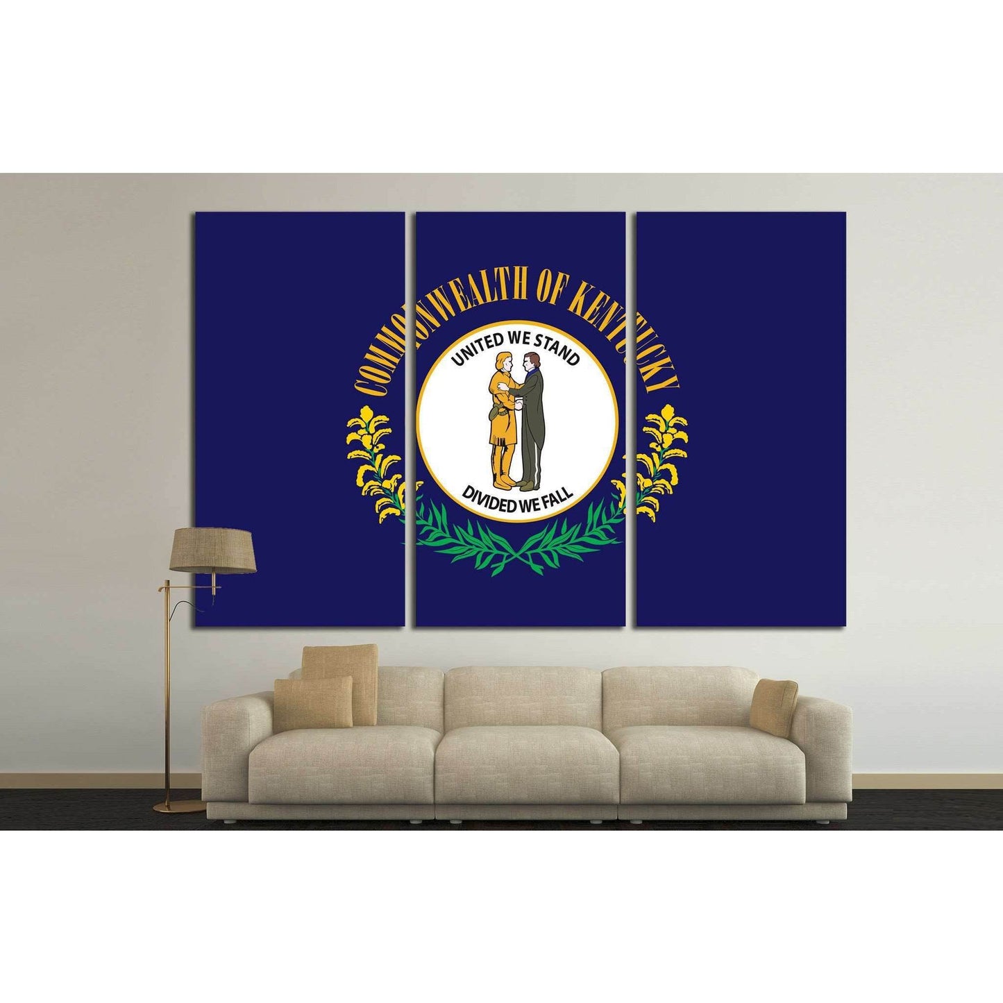 Kentucky Flag №687 Ready to Hang Canvas Print - Zellart Canvas Prints ALL_Products, s-687