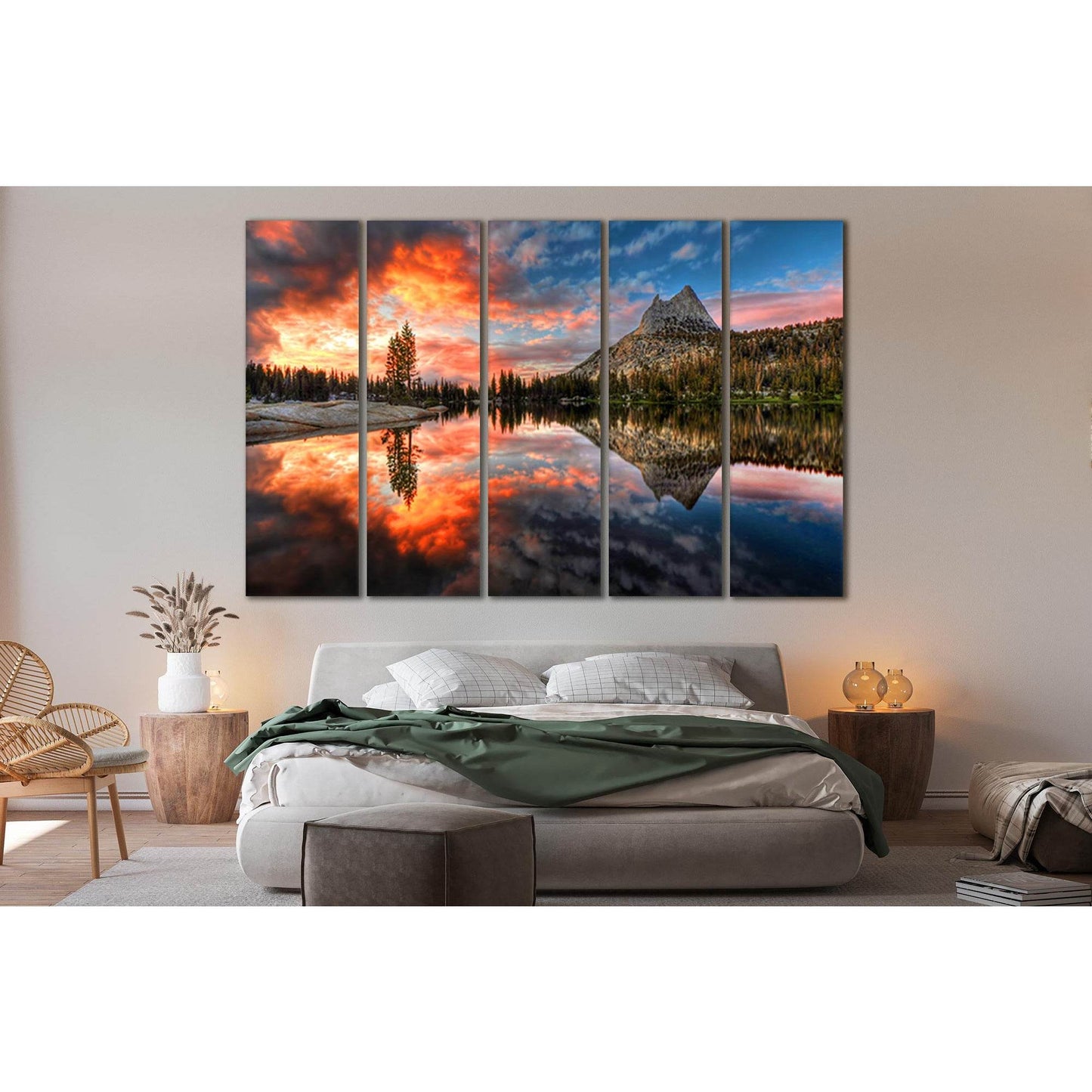 Lake Yosemite California №Sl20 Ready to Hang Canvas Print - Zellart Canvas Prints 0new, ALL_Products, Nature & Landscapes Canvas Print