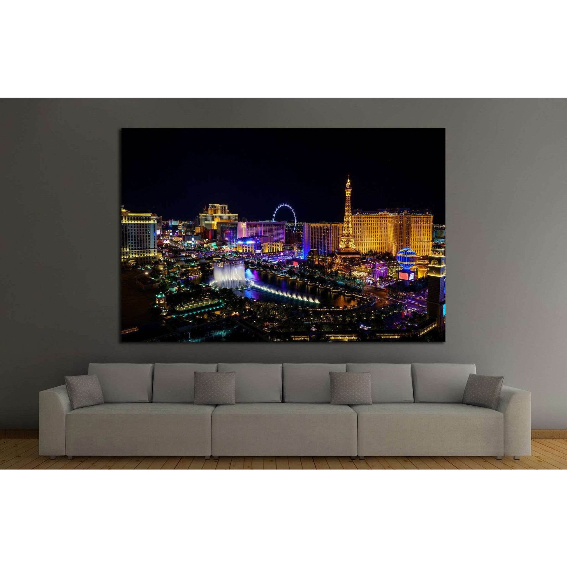 Las Vegas strip in Nevada №1103 Ready to Hang Canvas PrintCanvas art arrives ready to hang, with hanging accessories included and no additional framing required. Every canvas print is hand-crafted, made on-demand at our workshop and expertly stretched aro