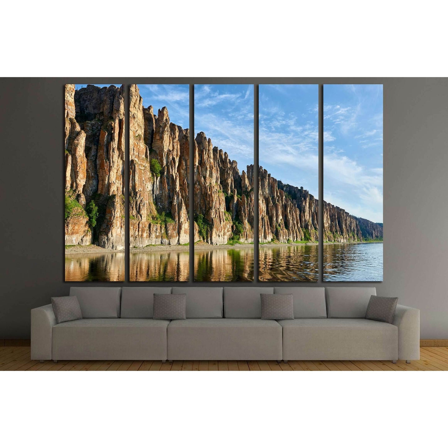 Lena Pillars, national park in Yakutia №3071 Ready to Hang Canvas Print - Zellart Canvas Prints ALL_Products, s-3071