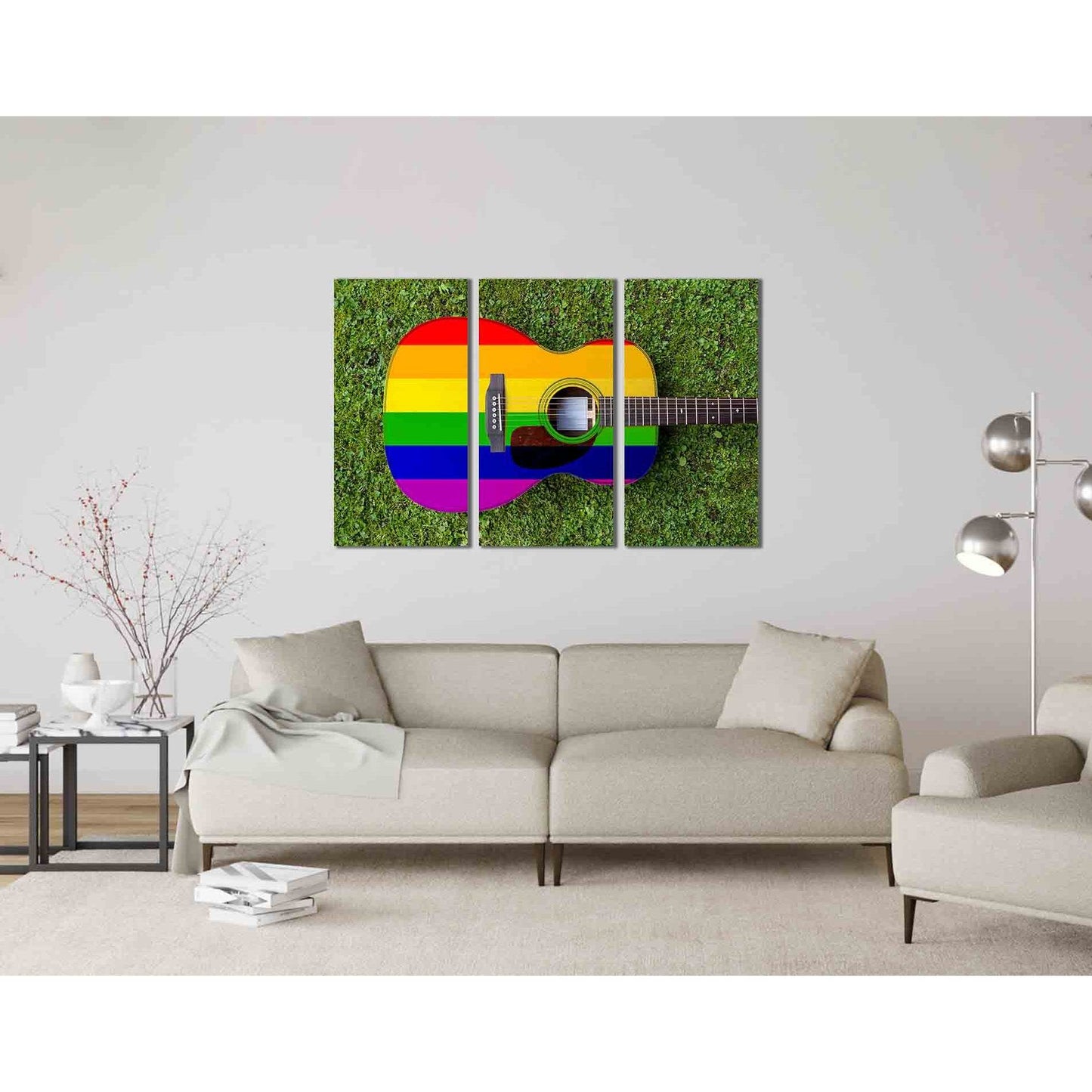 LGBT painted on acoustic guitar №2132 Ready to Hang Canvas Print - Zellart Canvas Prints 2132, ALL_Products