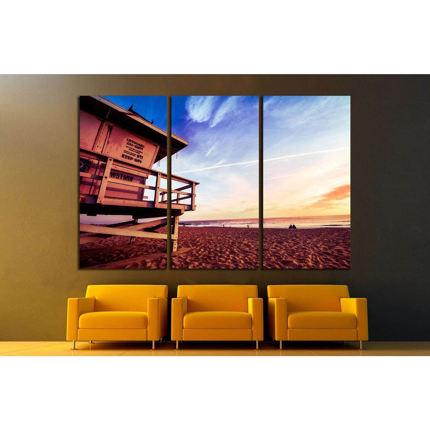 Lifeguard, Venice Beach №883 Ready to Hang Canvas Print - Zellart Canvas Prints ALL_Products, s-883