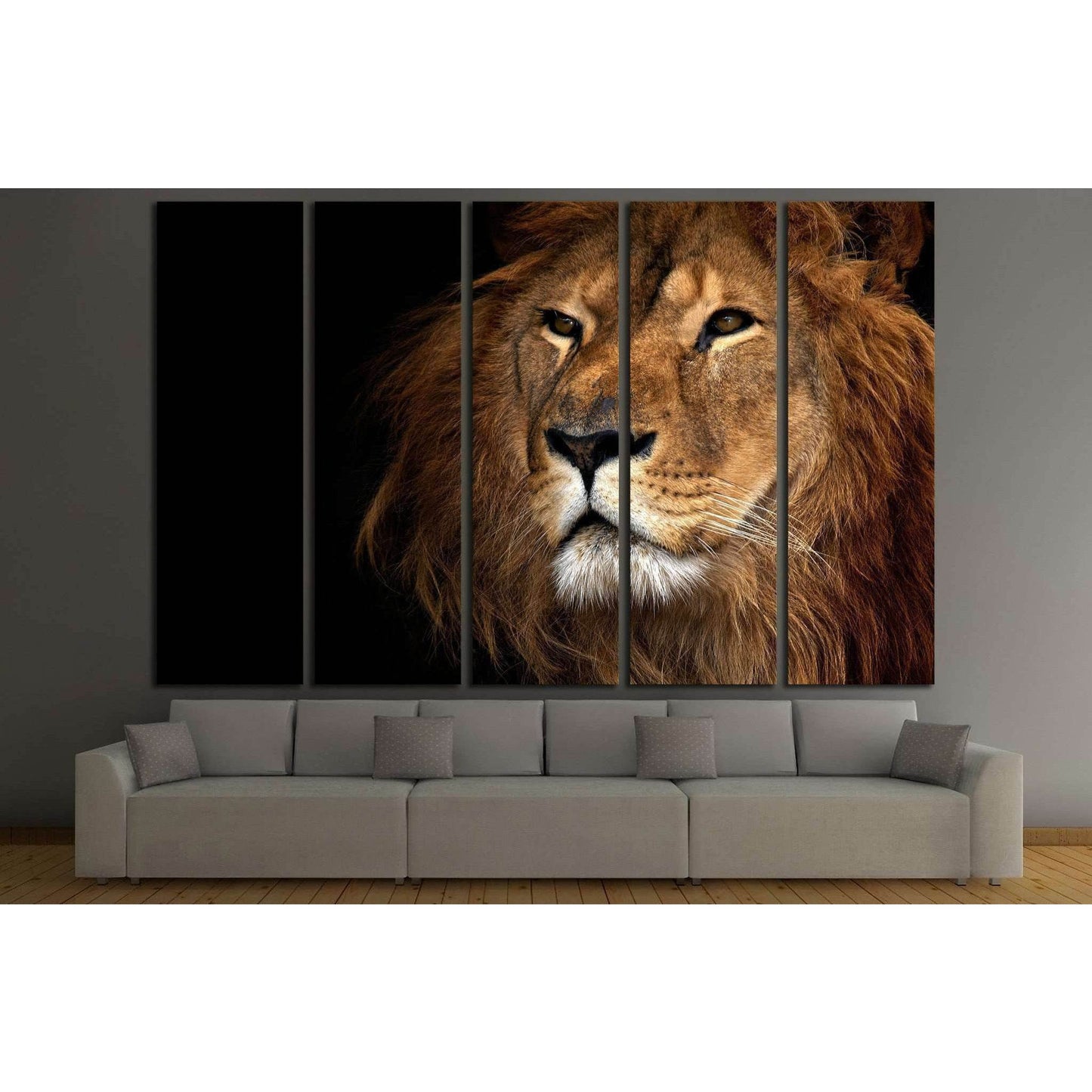 lion №1837 Ready to Hang Canvas Print - Zellart Canvas Prints ALL_Products, Lion, s-1837