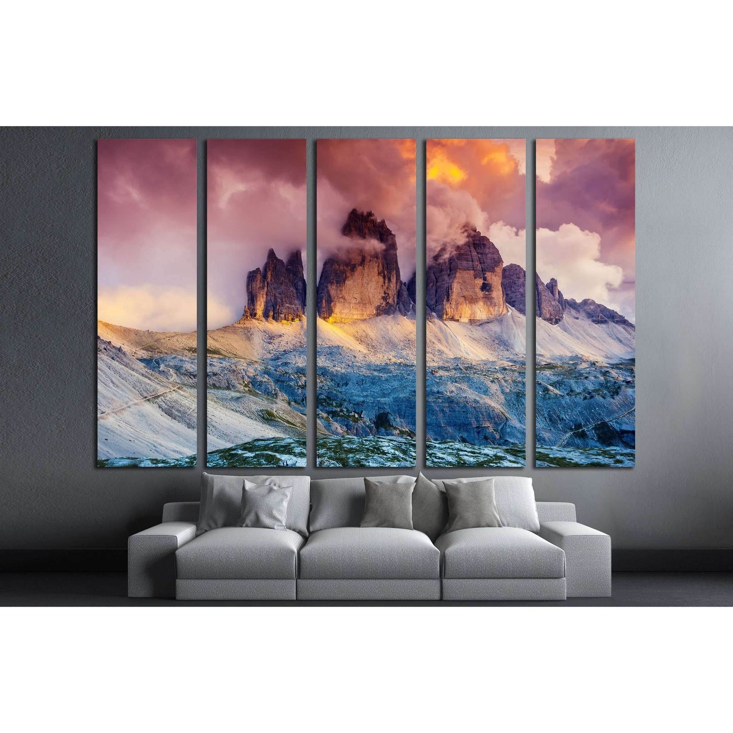 Location Auronzo, Italy, Europe. Dramatic scene. Beauty world. №3079 Ready to Hang Canvas Print - Zellart Canvas Prints ALL_Products, s-3079