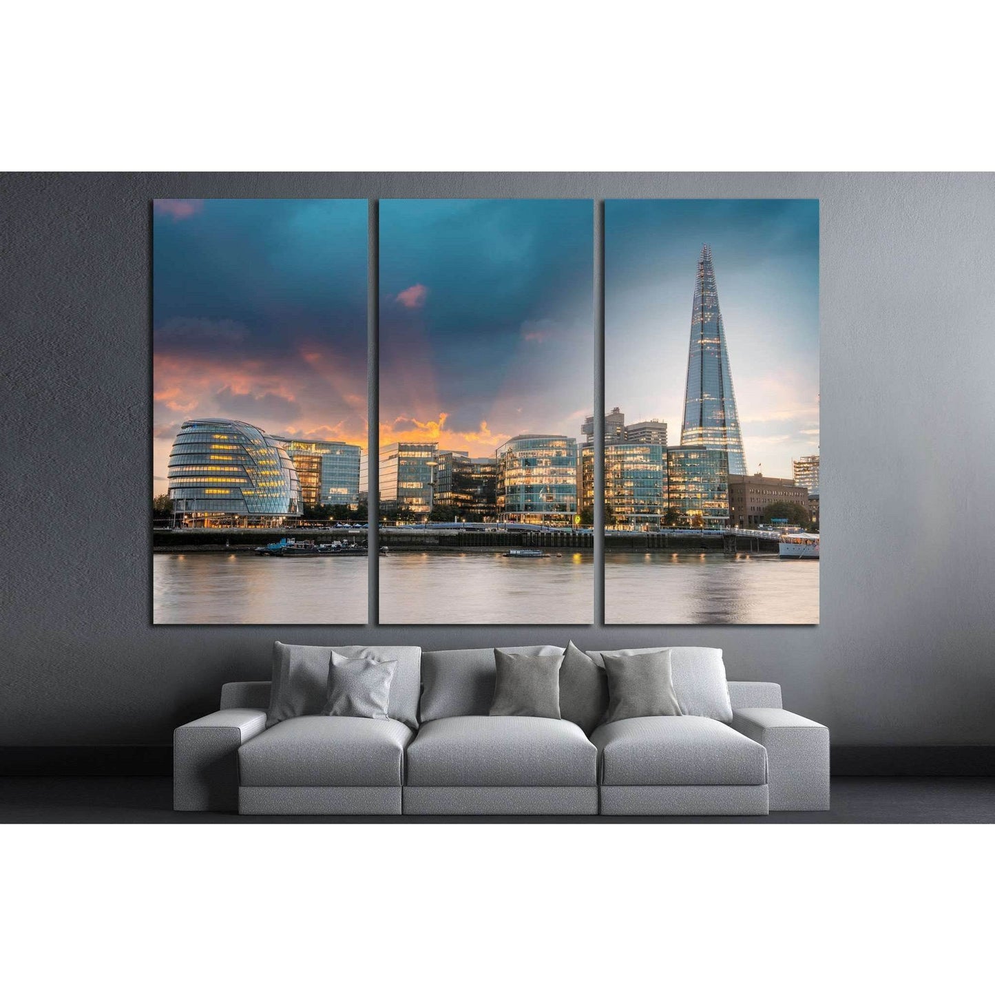 London city hall №785 Ready to Hang Canvas Print - Zellart Canvas Prints ALL_Products, s-785