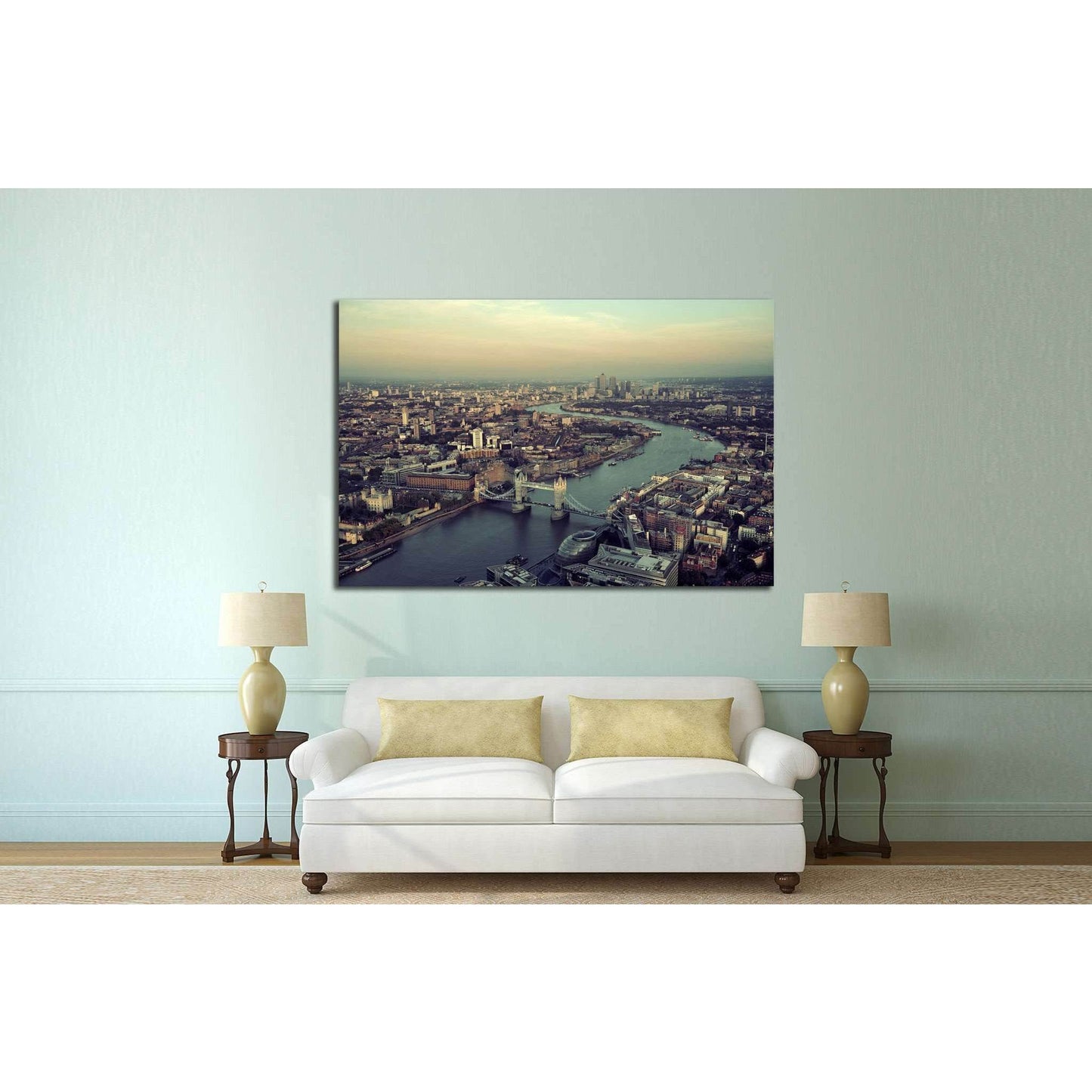 London rooftop view №570 Ready to Hang Canvas Print - Zellart Canvas Prints ALL_Products, s-570