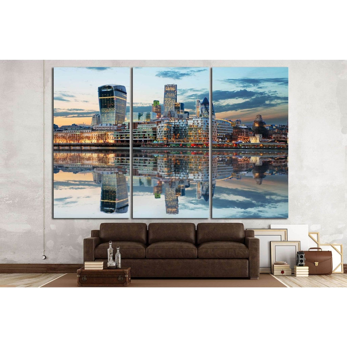 London Skylines №571 Ready to Hang Canvas Print - Zellart Canvas Prints ALL_Products, s-571