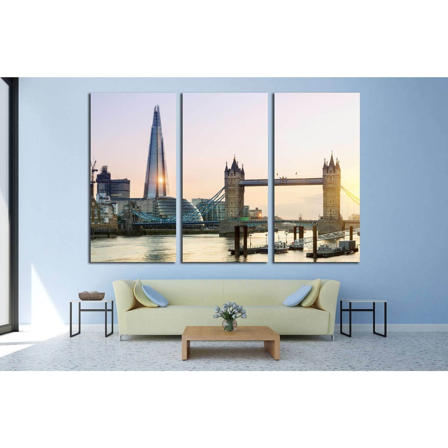 London, Tower Bridge №572 Ready to Hang Canvas Print - Zellart Canvas Prints ALL_Products, s-572