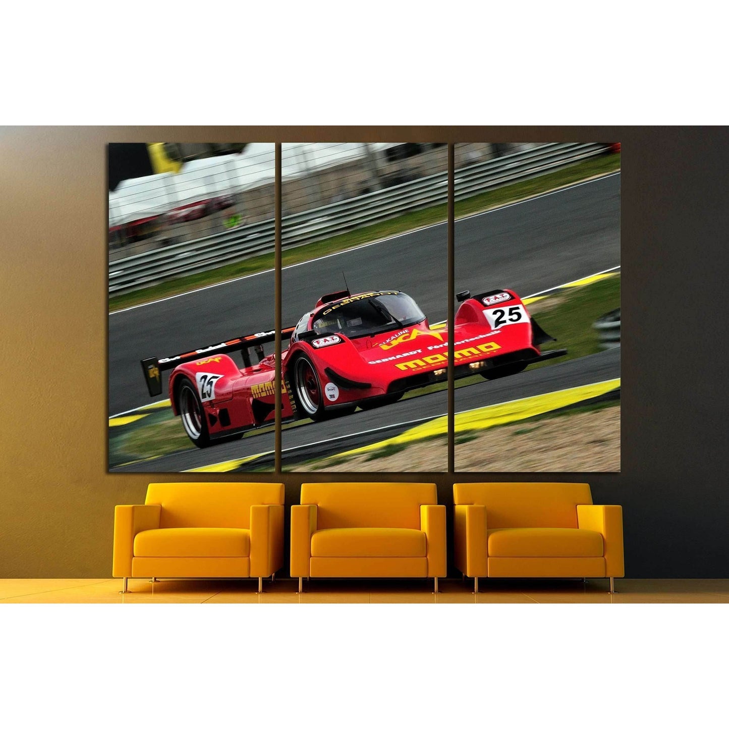 MADRID, SPAIN -APR 1 British driver Michael Lyons races in a Gebhardt C91 during the Jarama Classic №2489 Ready to Hang Canvas Print - Zellart Canvas Prints ALL_Products, s-2489