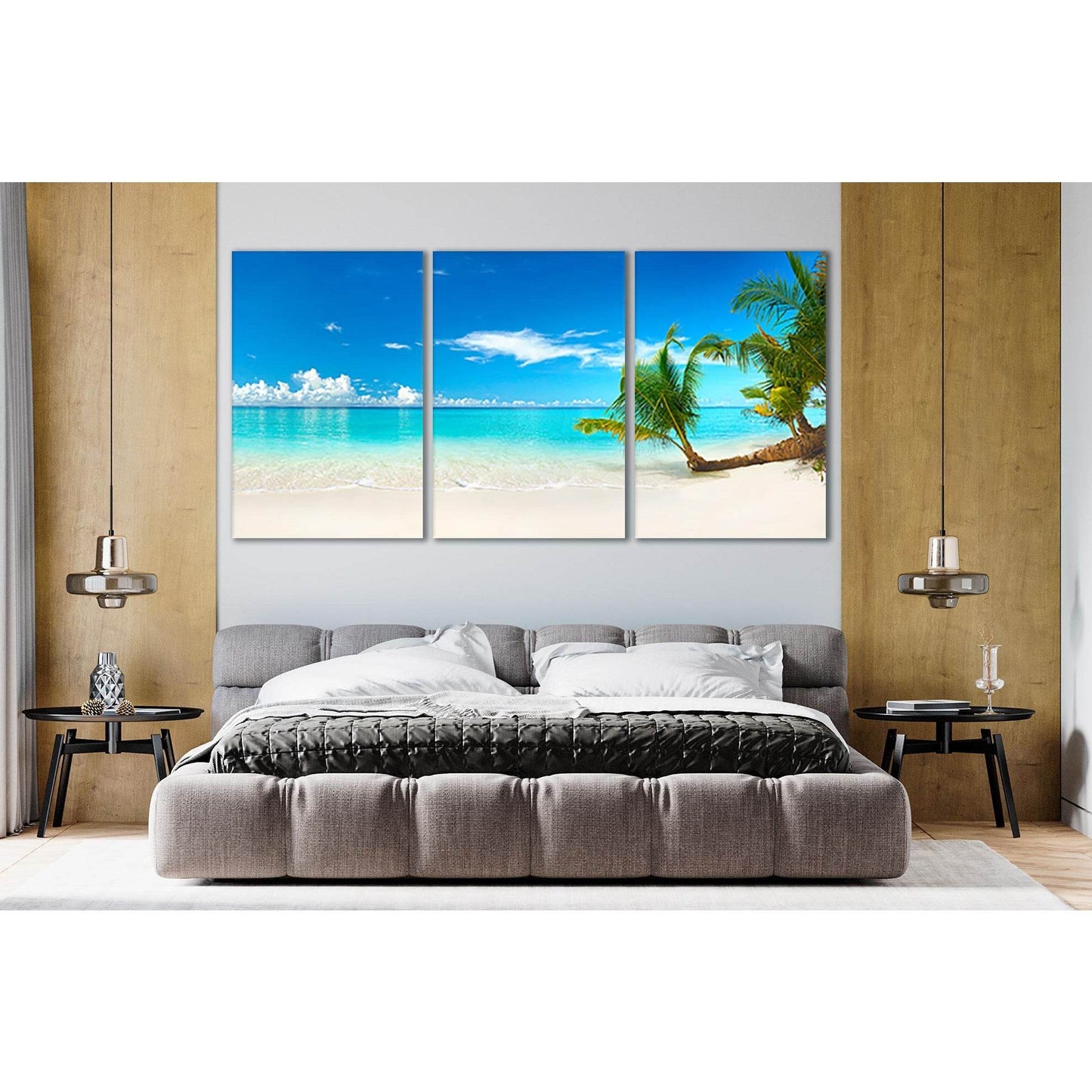 Maldives Tropical Landscape №SL62 Ready to Hang Canvas Print - Zellart Canvas Prints 0new, ALL_Products, Beach Ocean & Waves