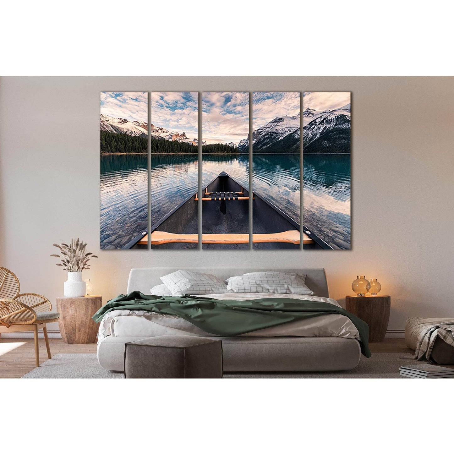Maligne Lake №Sl41 Ready to Hang Canvas Print - Zellart Canvas Prints 0new, ALL_Products, Nature & Landscapes Canvas Print
