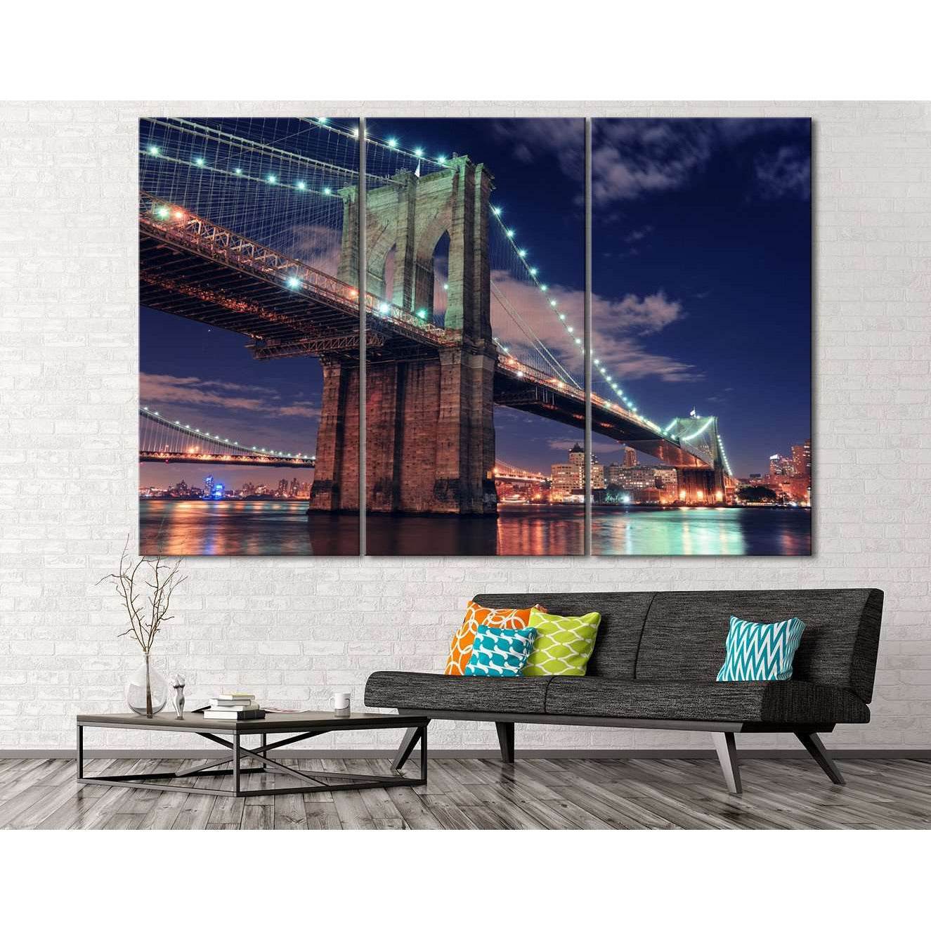 Manhattan Bridge №122 Ready to Hang Canvas Print - Zellart Canvas Prints 0_NY_ART, ALL_Products, wd-122