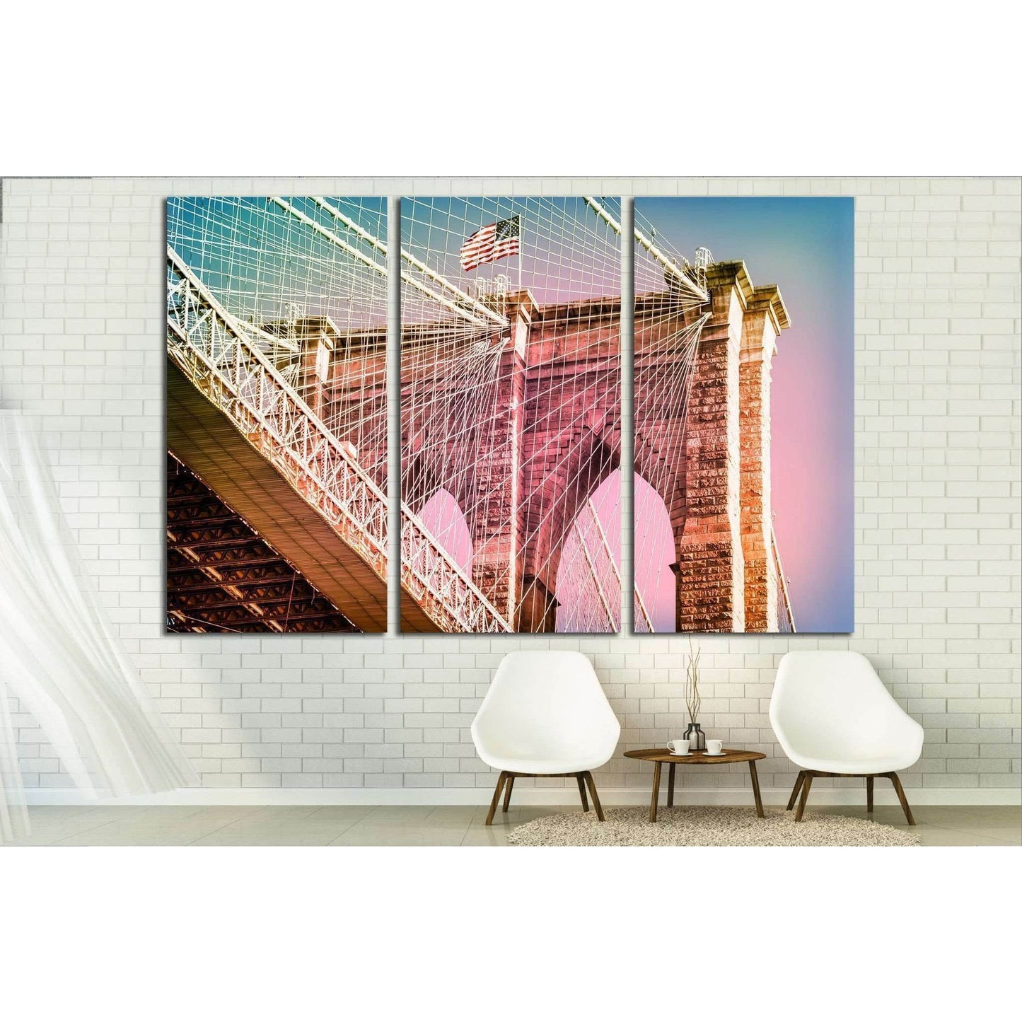Manhattan Bridge in New York City №1572 Ready to Hang Canvas Print - Zellart Canvas Prints 0_NY_ART, ALL_Products, s-1572