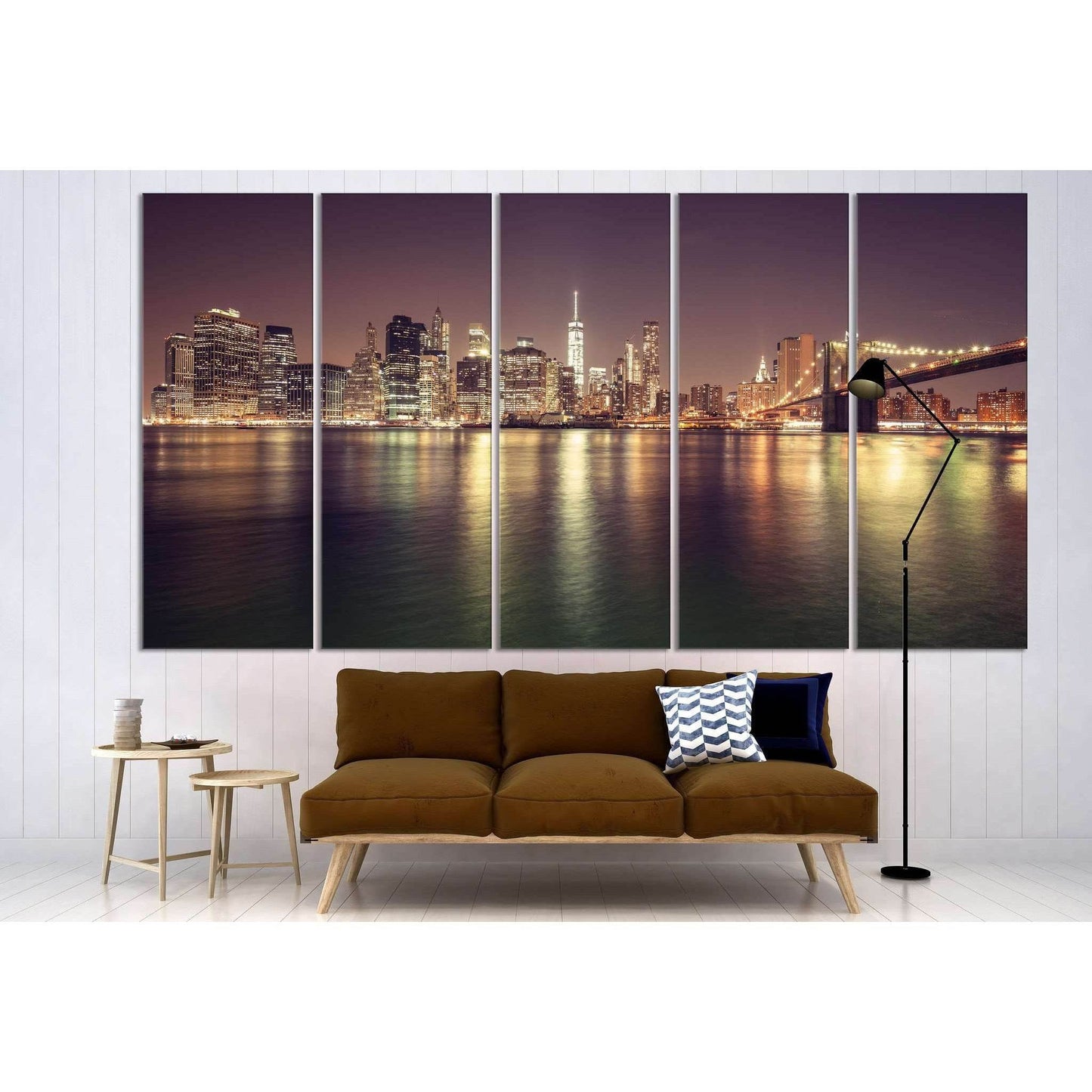 Manhattan Cityscape №3022 Ready to Hang Canvas Print - Zellart Canvas Prints 0_NY_ART, ALL_Products, z-3022