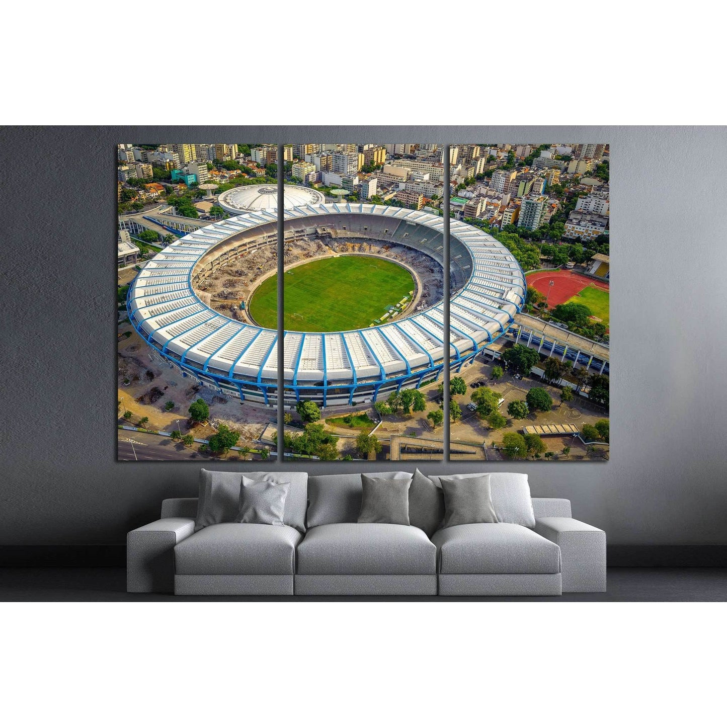 Maracana Stadium, Rio De Janeiro, Brazil №1167 Ready to Hang Canvas Print - Zellart Canvas Prints ALL_Products, s-1167