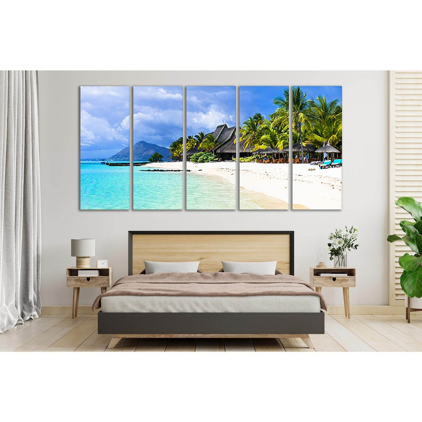 Mauritius Islands №SL71 Ready to Hang Canvas Print - Zellart Canvas Prints 0new, ALL_Products, Beach Ocean & Waves