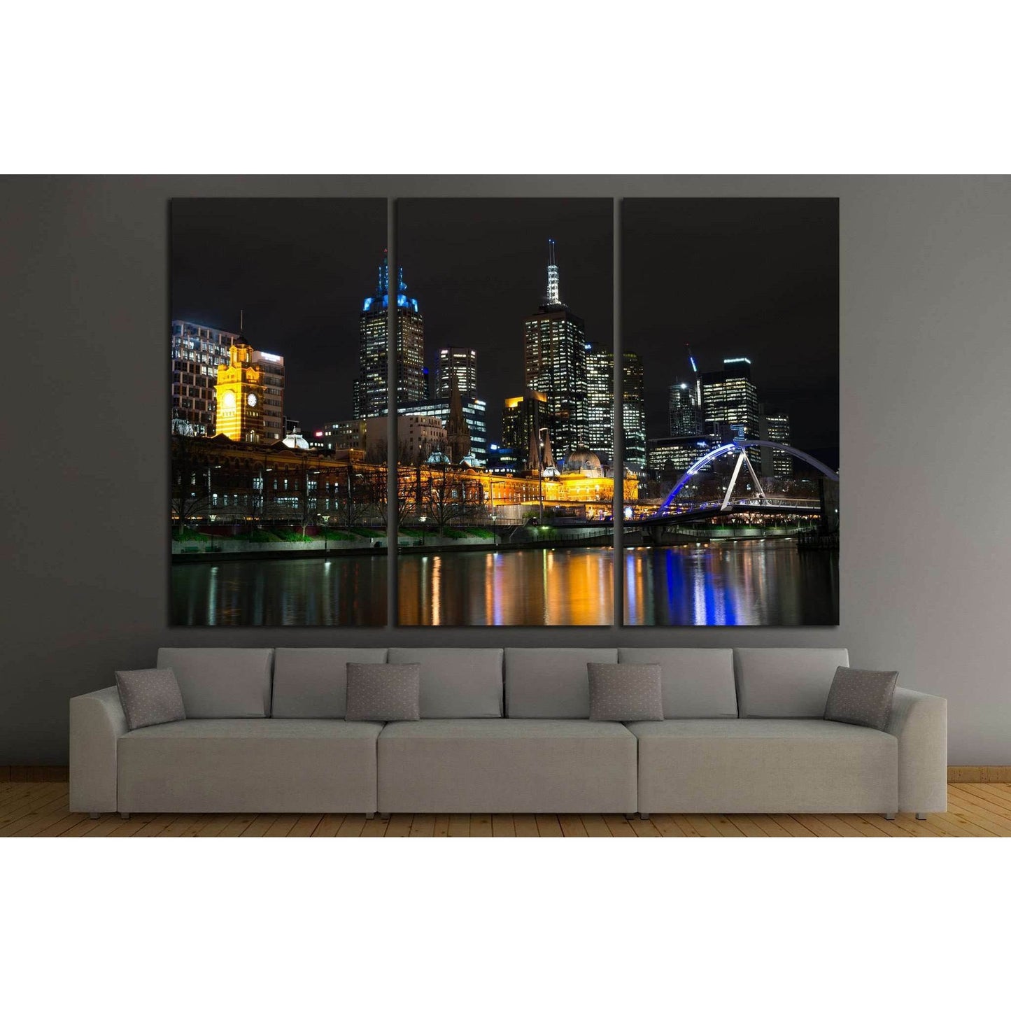Melbourne's Central Business District №817 Ready to Hang Canvas Print - Zellart Canvas Prints ALL_Products, s-817