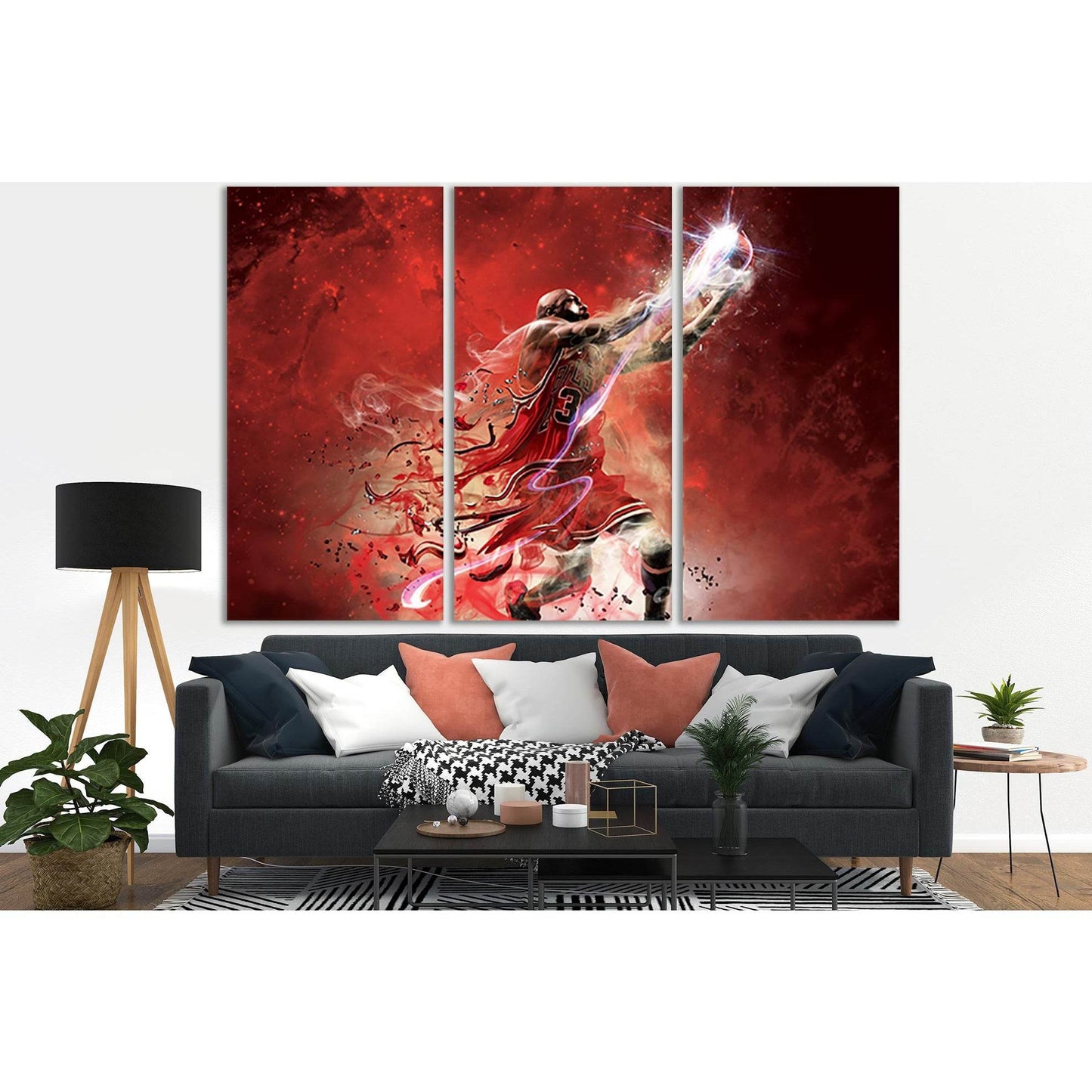 Michael Jordan Art Photos №SL947 Ready to Hang Canvas Print - Zellart Canvas Prints 0new, ALL_Products, Sports & Motivation