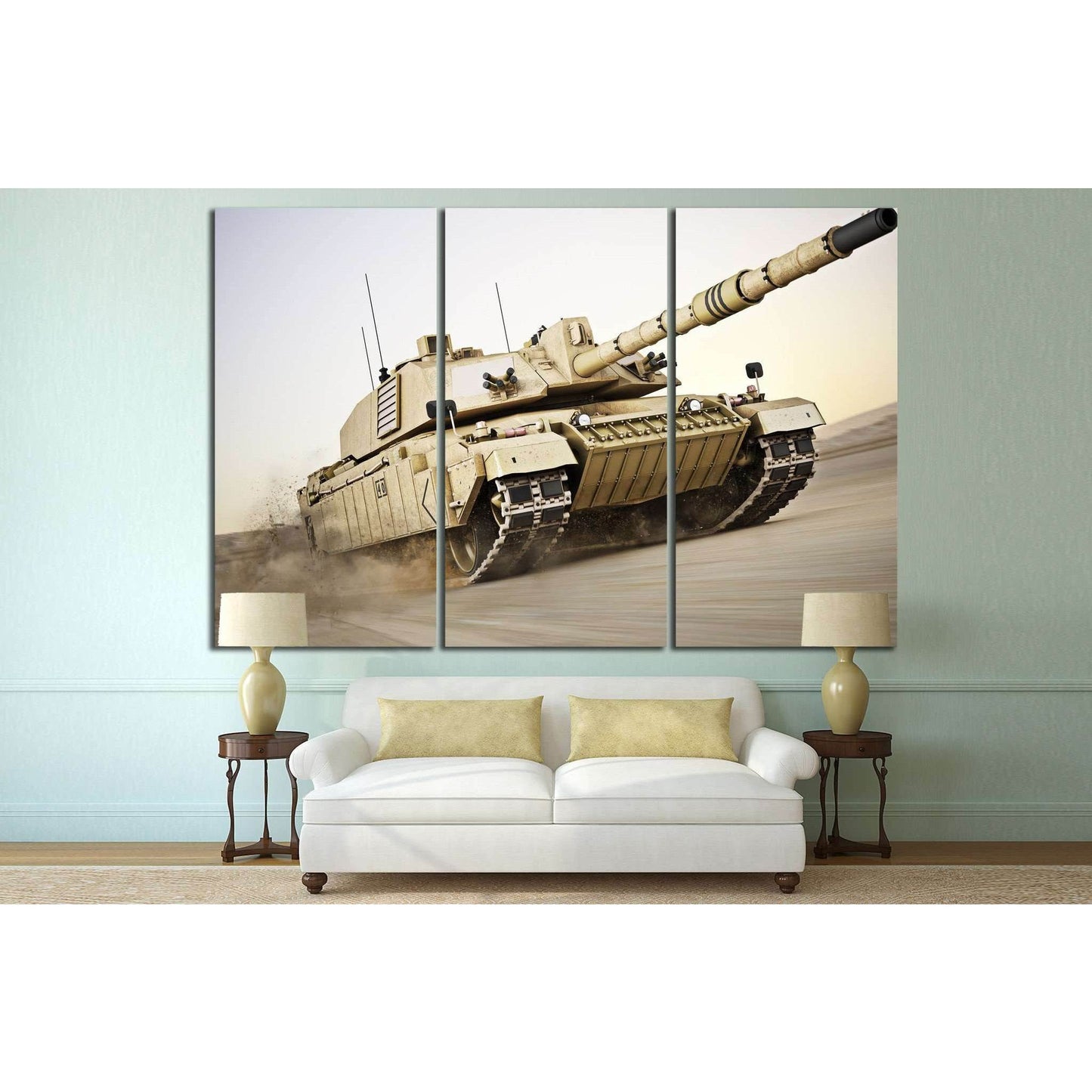 Military Tank №223 Ready to Hang Canvas Print - Zellart Canvas Prints ALL_Products, wd-223