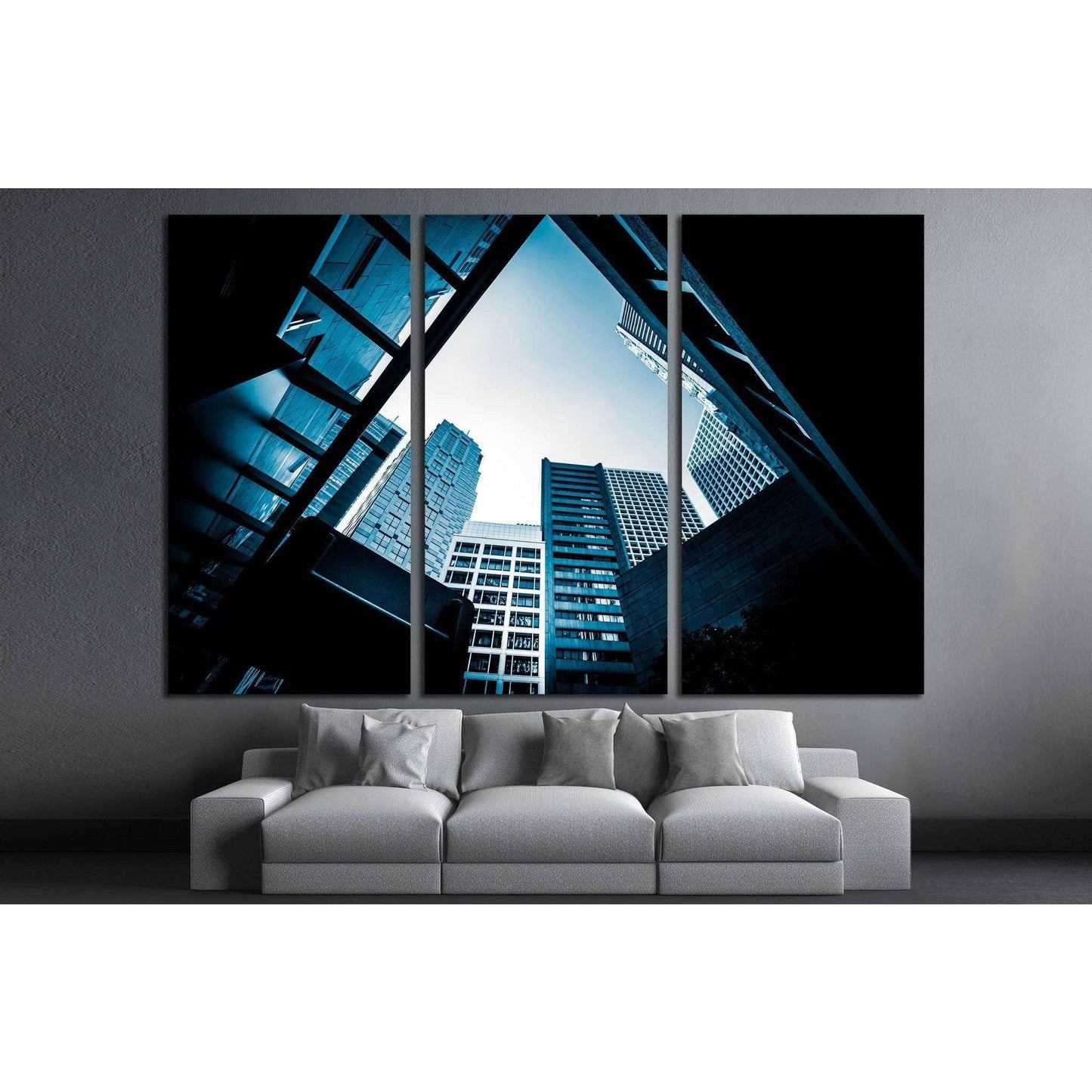 Modern Architecture monochrome tone №1577 Ready to Hang Canvas Print - Zellart Canvas Prints ALL_Products, s-1577