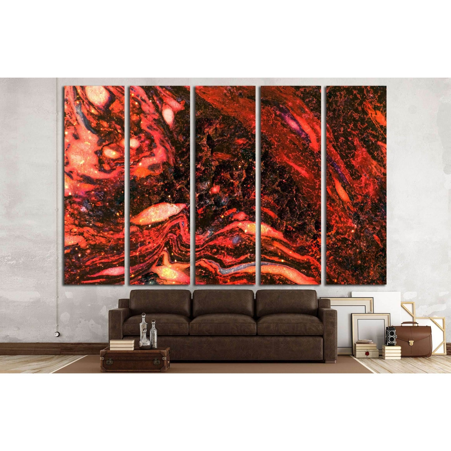 Molten magma hot lava texture №3023 Ready to Hang Canvas Print - Zellart Canvas Prints ALL_Products, s-3023